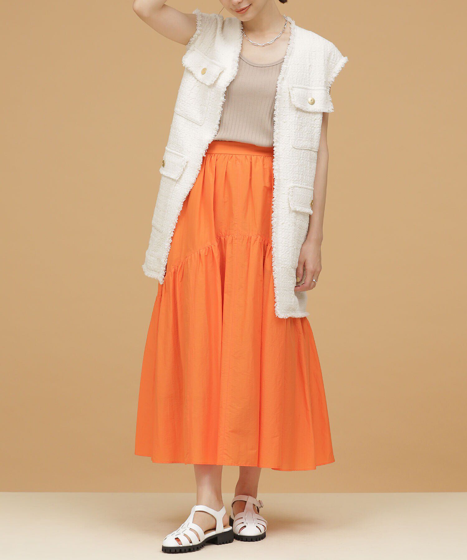 nano･universe「LB.03/切り替えギャザーティアードスカート」|スカート|