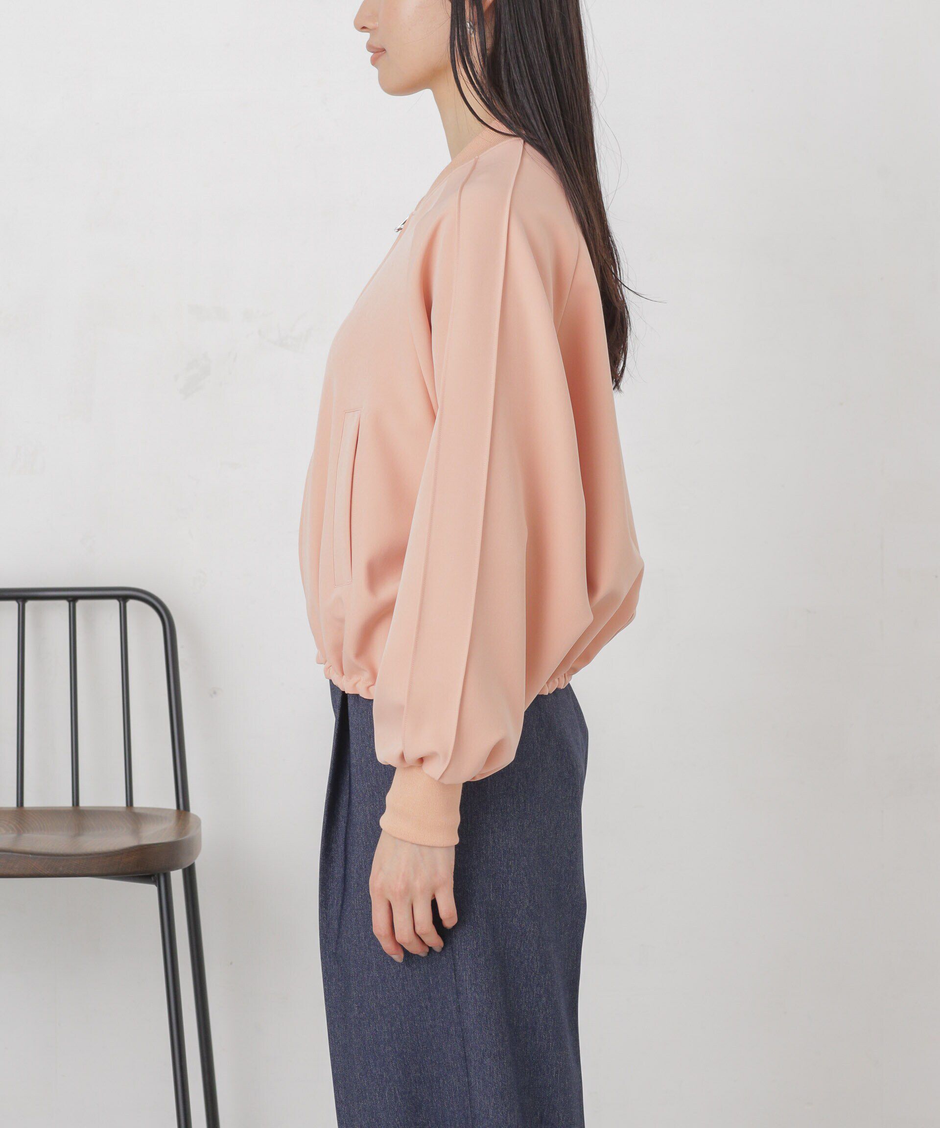 nano･universe「ダブルクロスリブブルゾン」|ブルゾン・スタジャン|