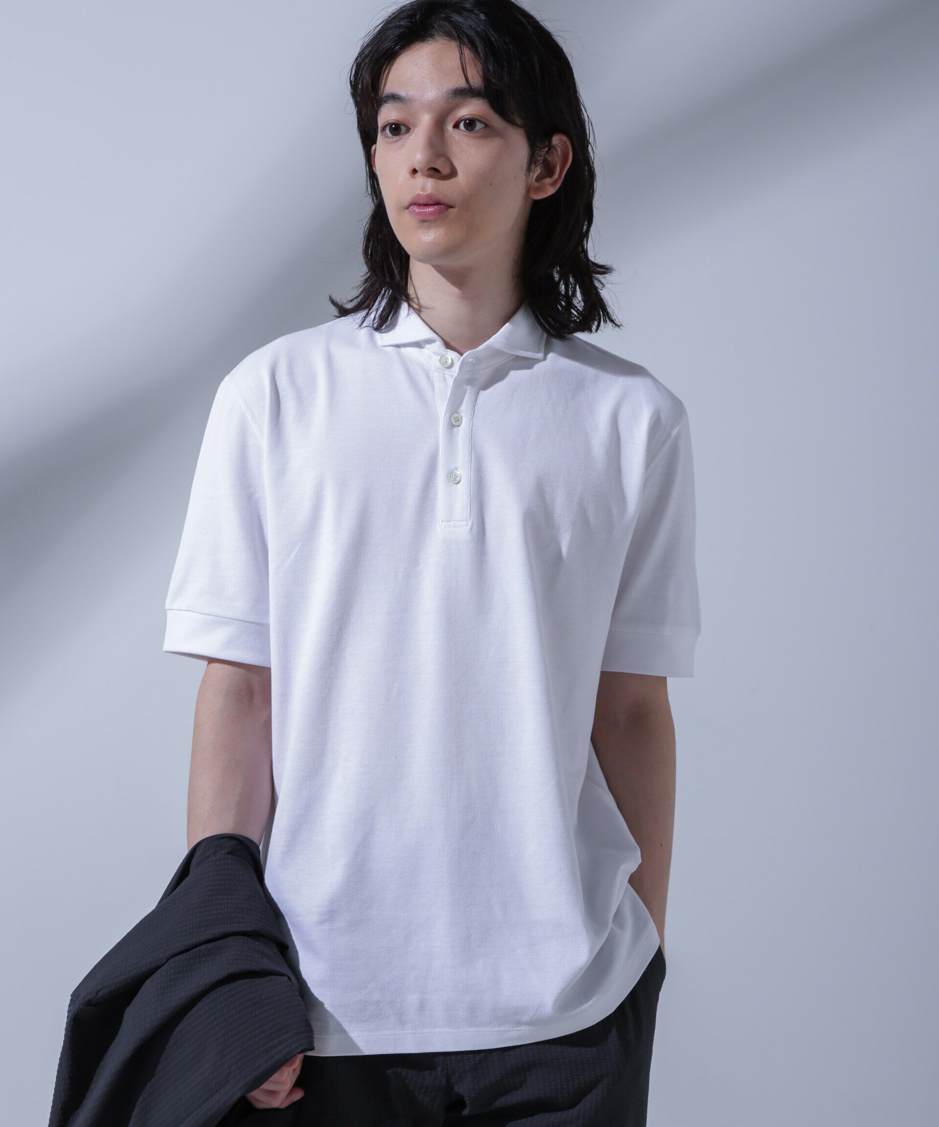 nano･universe「WEB限定/Anti Soaked(R)  汗染み防止ポロシャツ/カッタウェイ」|Tシャツ・カットソー|