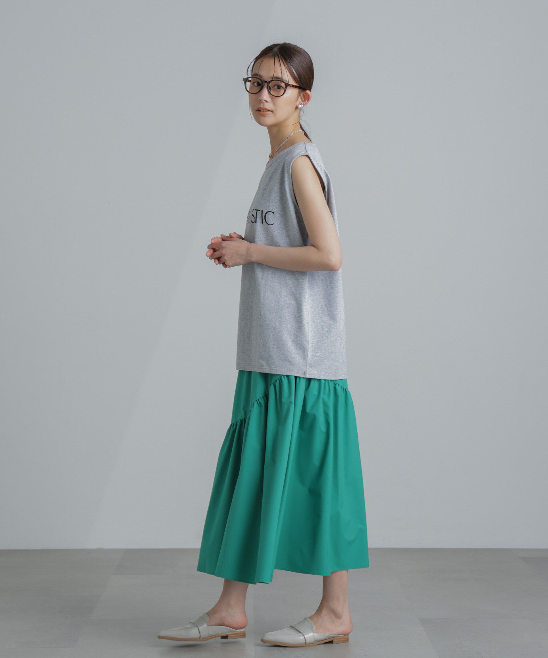 nano･universe「<撥水機能><ウォッシャブル>MINOTECH(R) アシメティアードギャザースカート」|スカート|