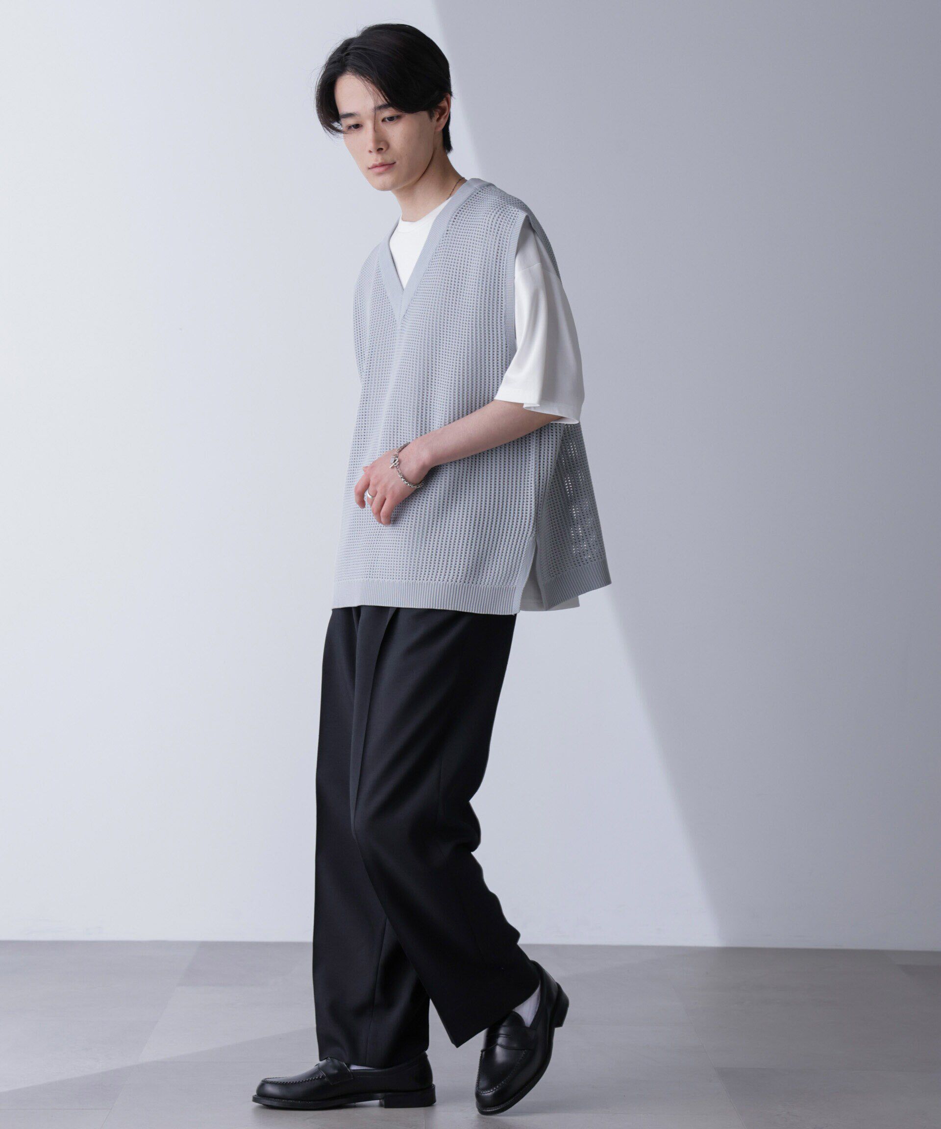 nano･universe「ルーズシルエット ニットベスト」|ニット・セーター|