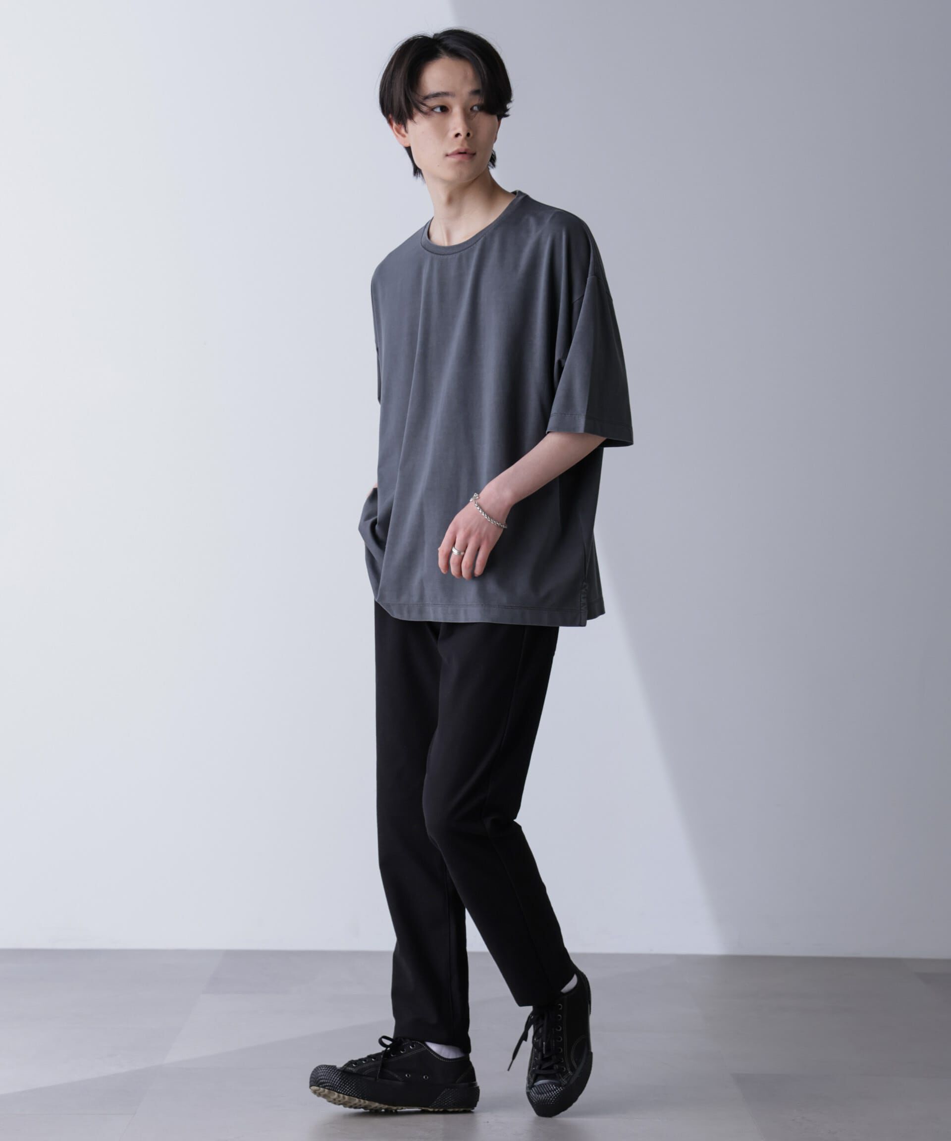 nano･universe「ピグメントビッグTシャツ 半袖」|Tシャツ・カットソー|スミクロ1