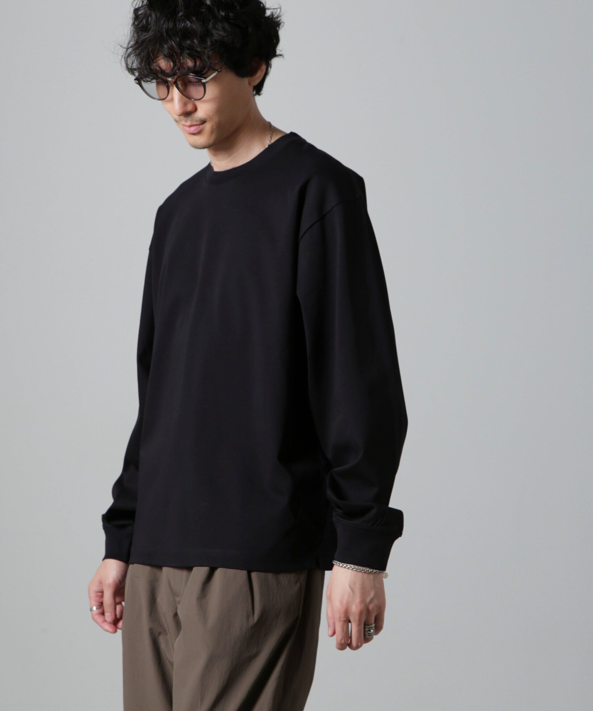 nano･universe「アンチスメル BIG クルーネックTシャツ 長袖」|Tシャツ・カットソー|