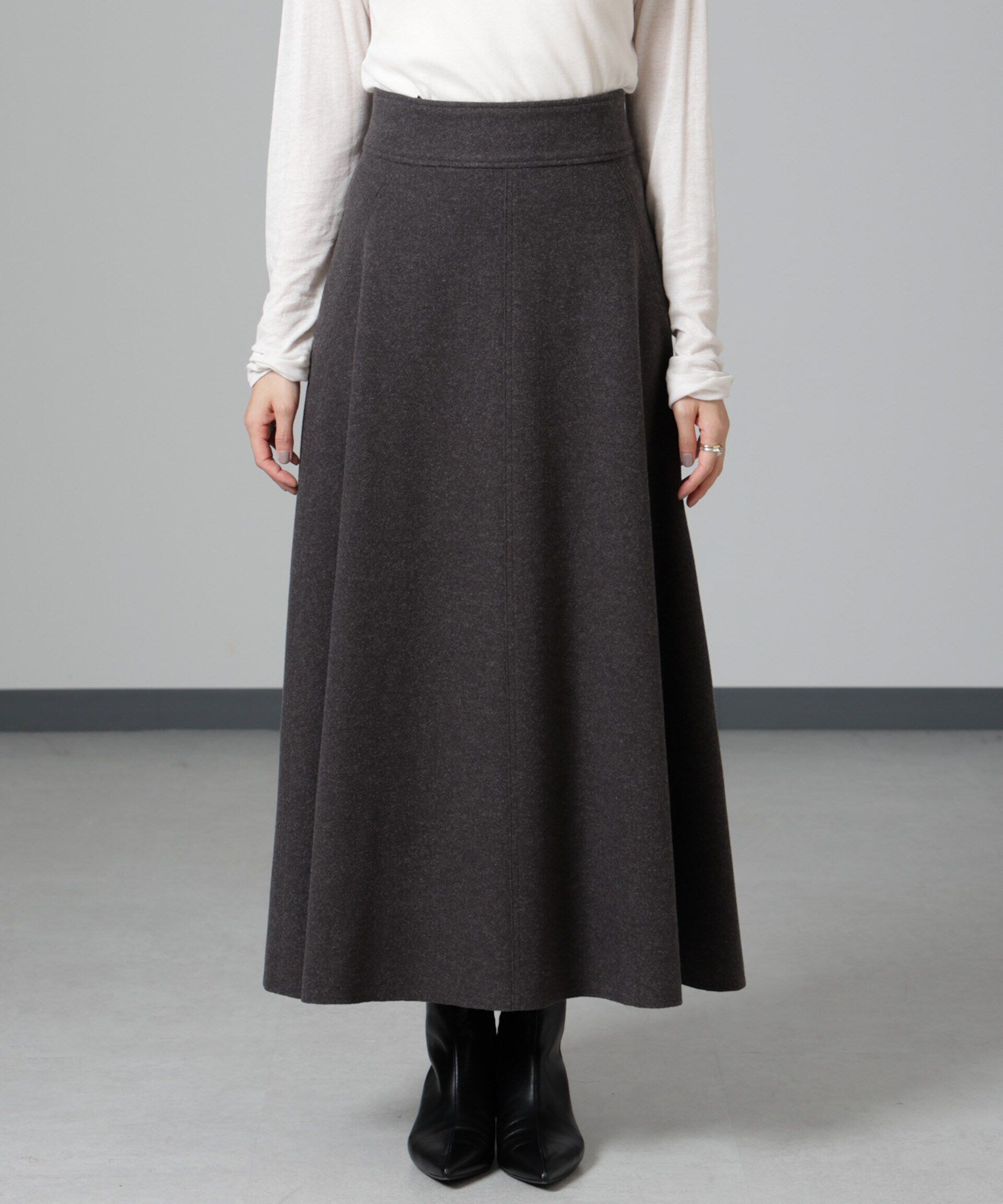 nano･universe「ニードルジャージーフレアスカート」|スカート|