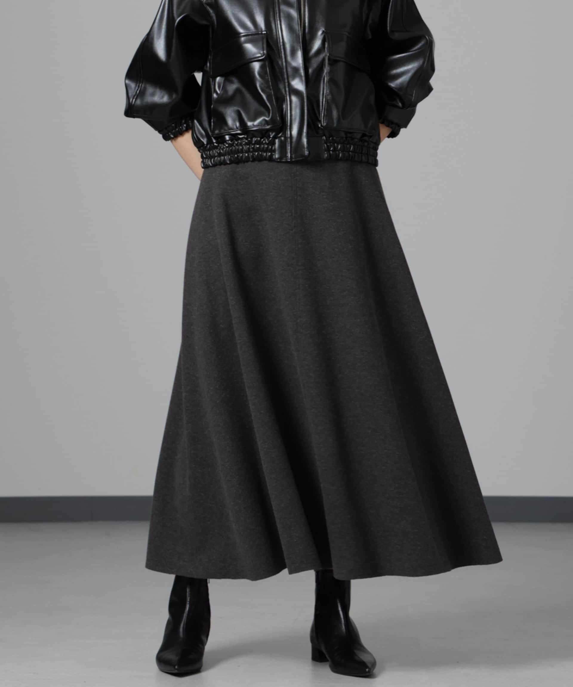 nano･universe「ニードルジャージーフレアスカート」|スカート|