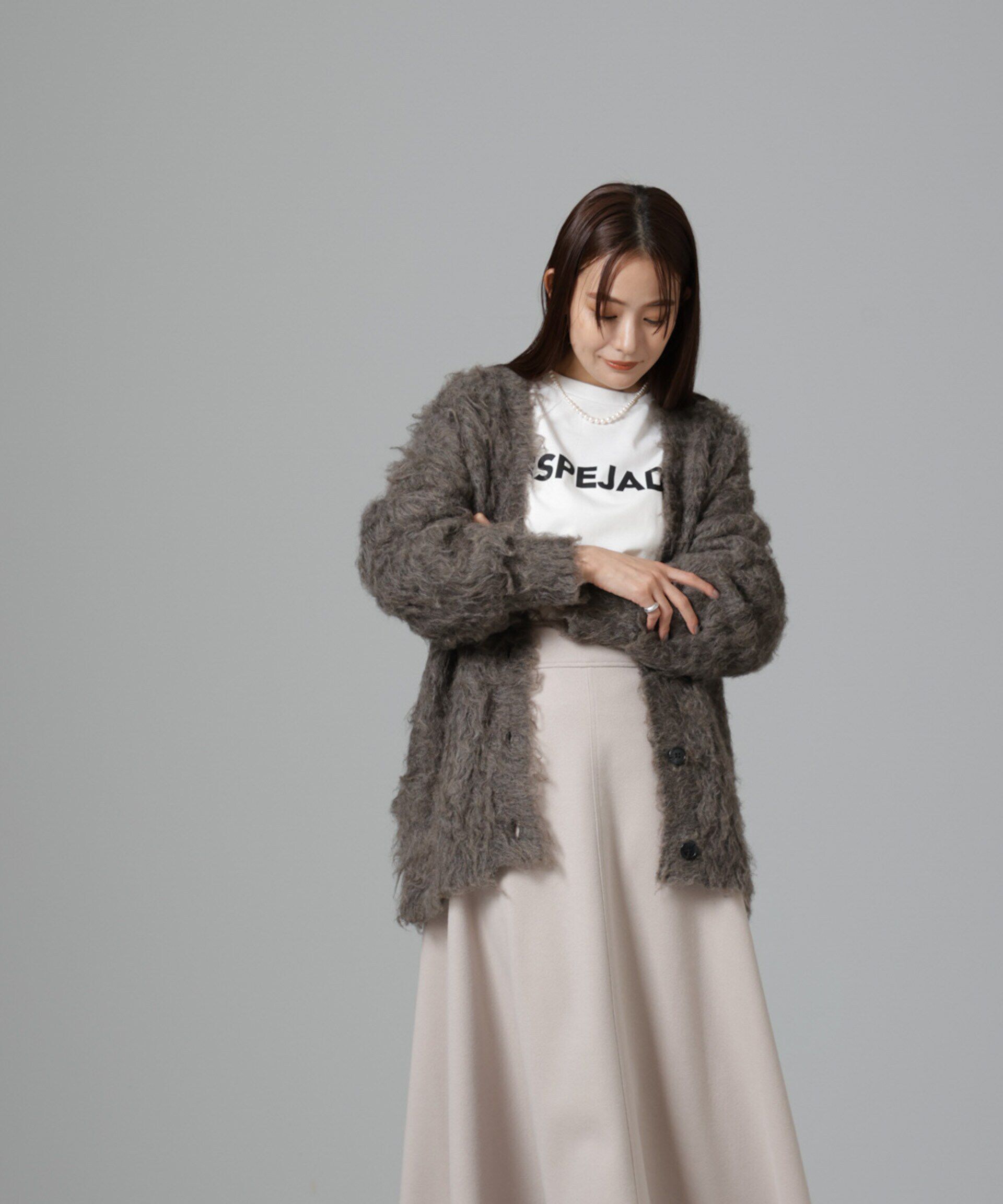 nano･universe「ニードルジャージーフレアスカート」|スカート|