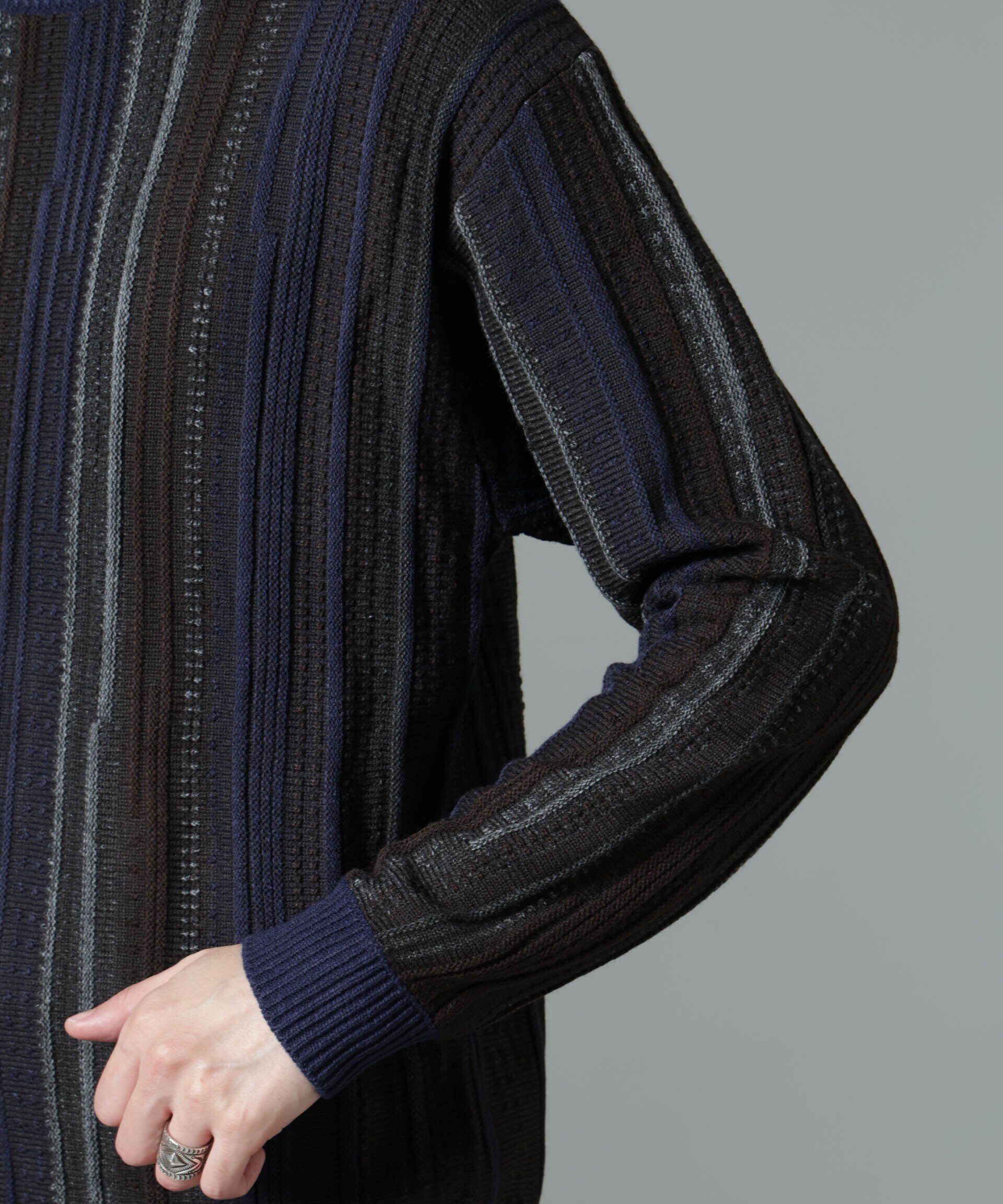 nano･universe「ジャガードヴィンテージライクニット」|ニット・セーター|