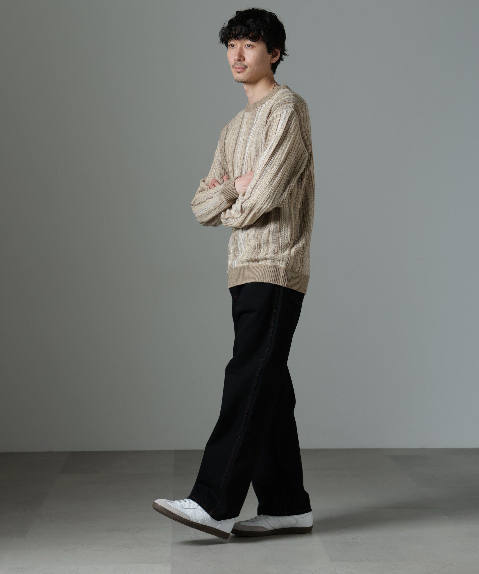 nano･universe「ジャガードヴィンテージライクニット」|ニット・セーター|