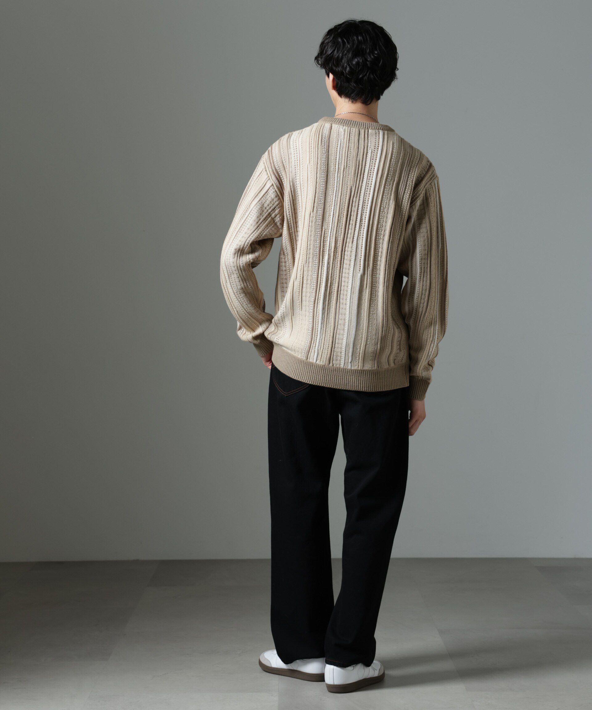 nano･universe「ジャガードヴィンテージライクニット」|ニット・セーター|