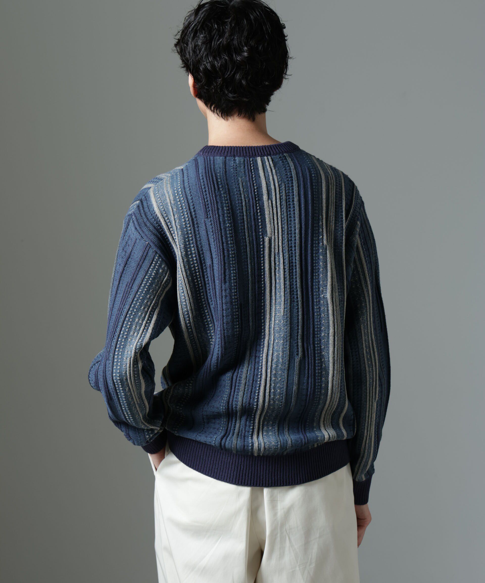 nano･universe「ジャガードヴィンテージライクニット」|ニット・セーター|