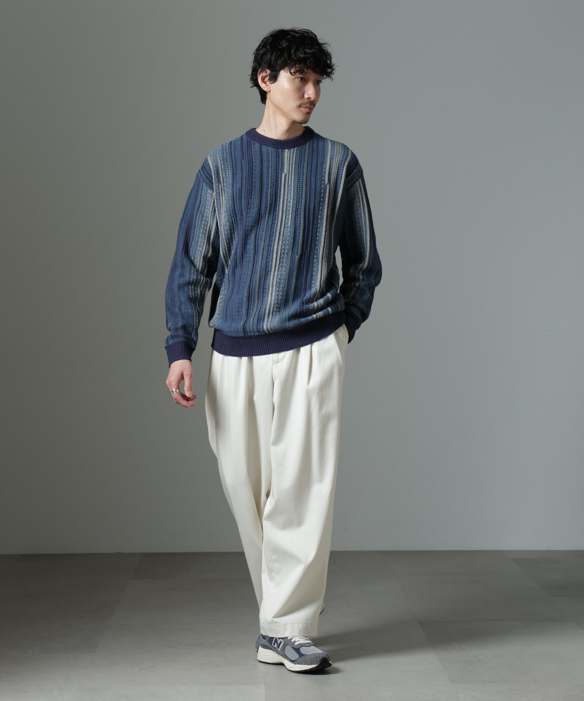 nano･universe「ジャガードヴィンテージライクニット」|ニット・セーター|