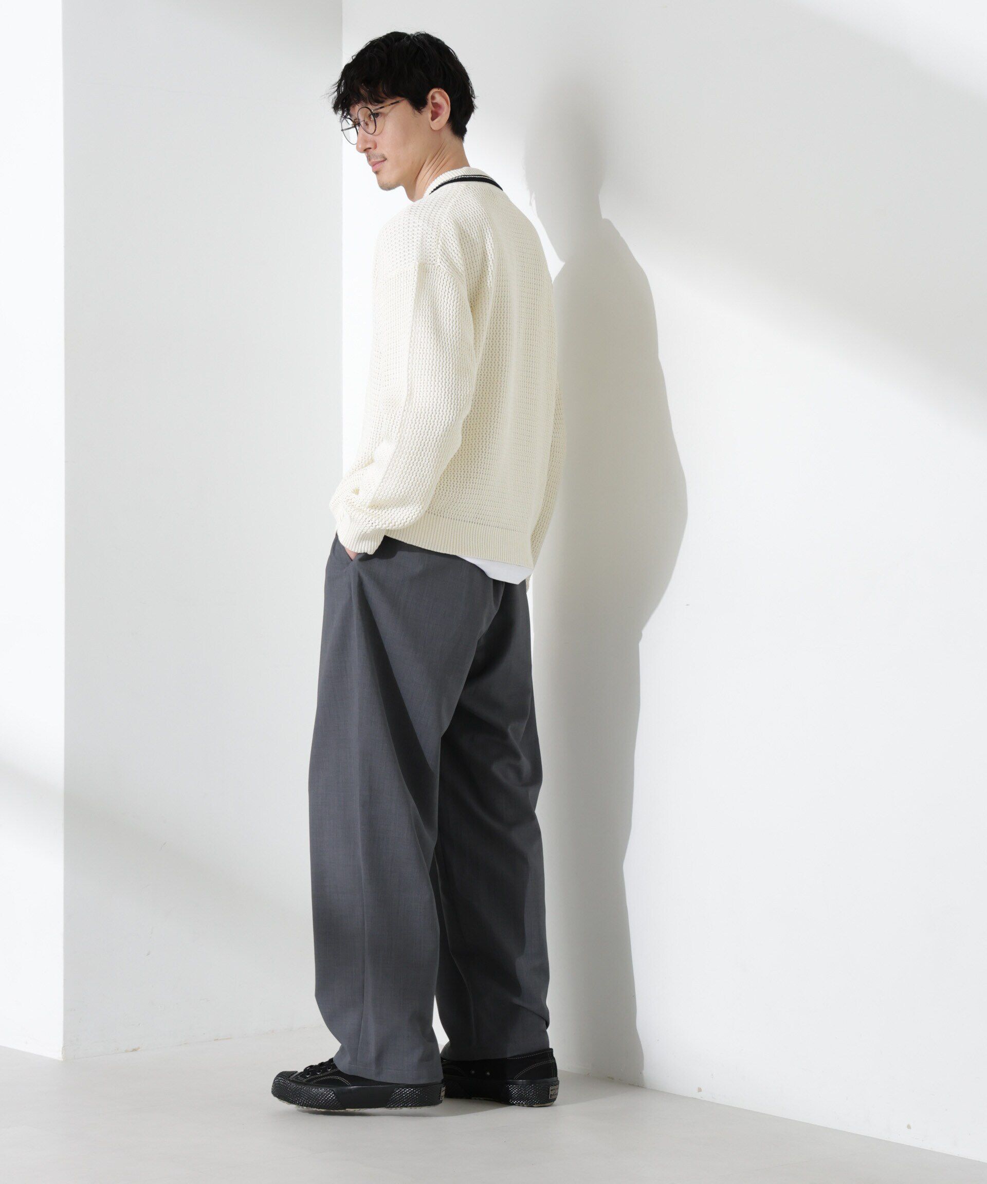 nano･universe「「大人のワイドパンツ」ハイツイストワイドスラックス」|チノ|