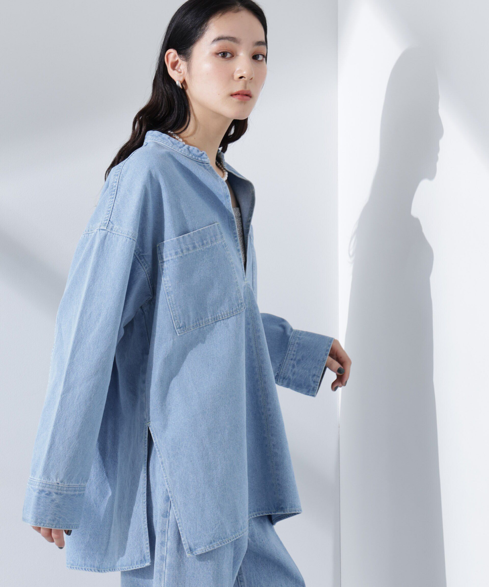 nano･universe「デニムポケットプルオーバー（セットアップ可）」|シャツ・ブラウス|