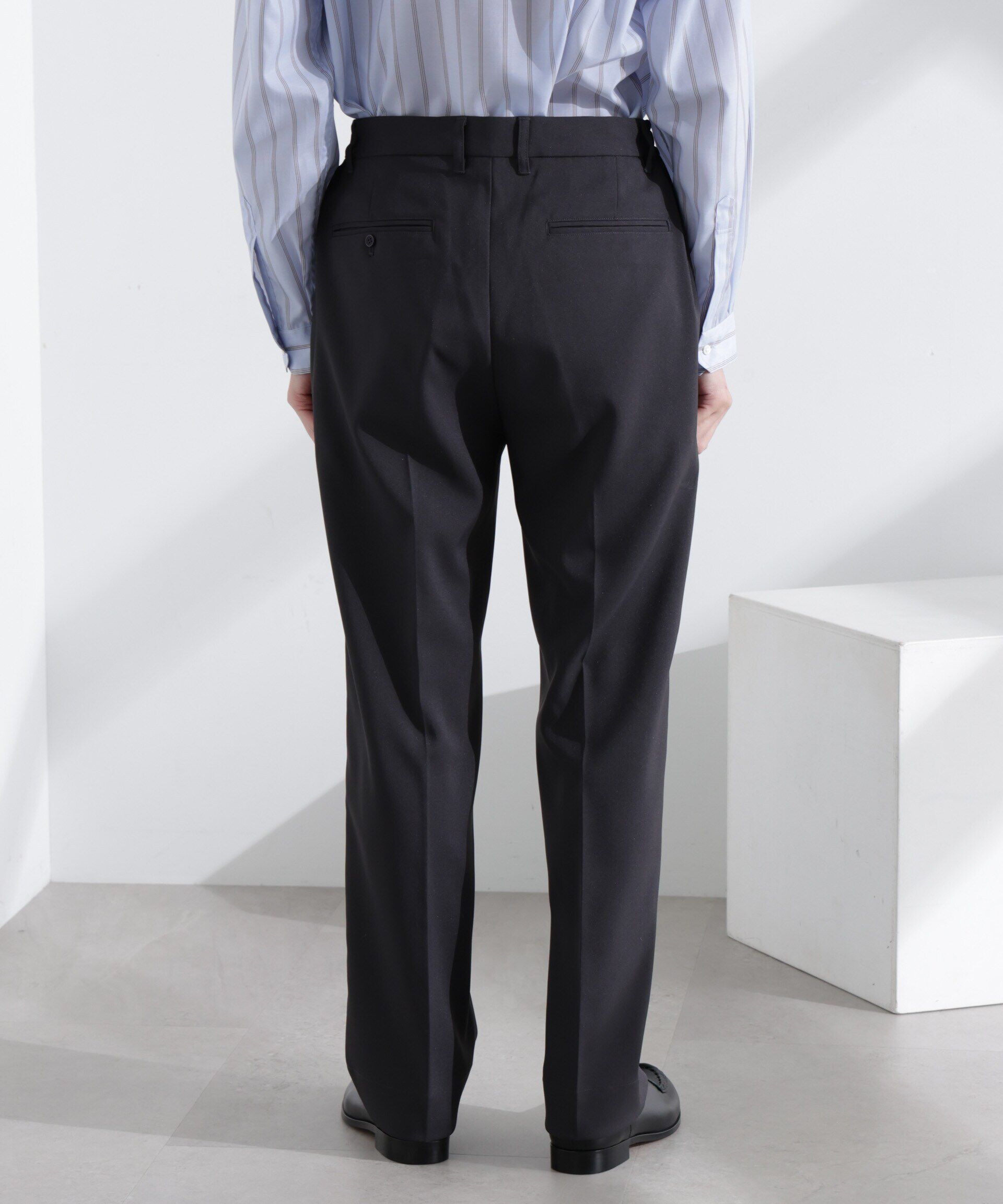 nano･universe「ドレープストレートスラックス（セットアップ可）」|チノ|