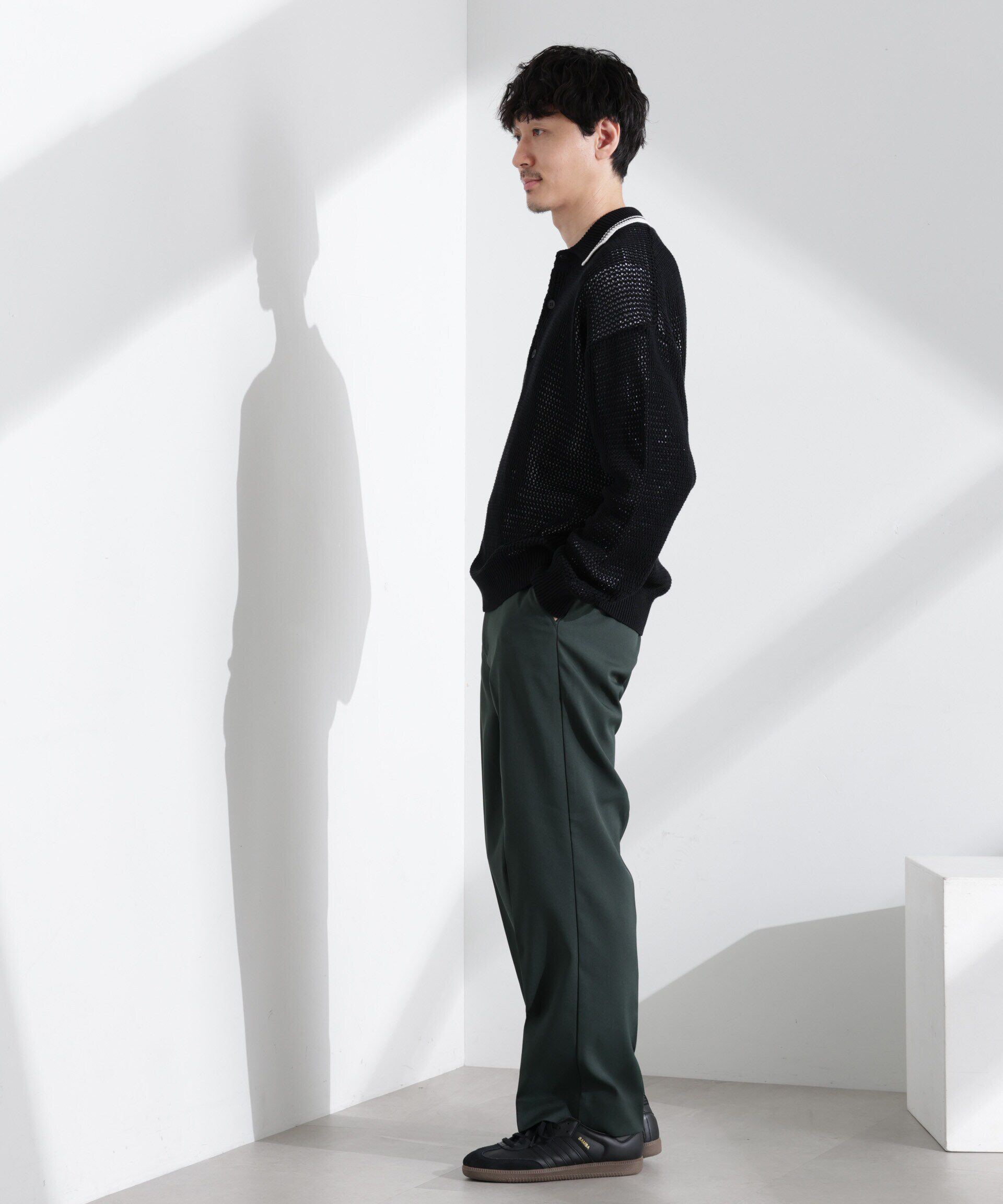 nano･universe「ドレープストレートスラックス（セットアップ可）」|チノ|