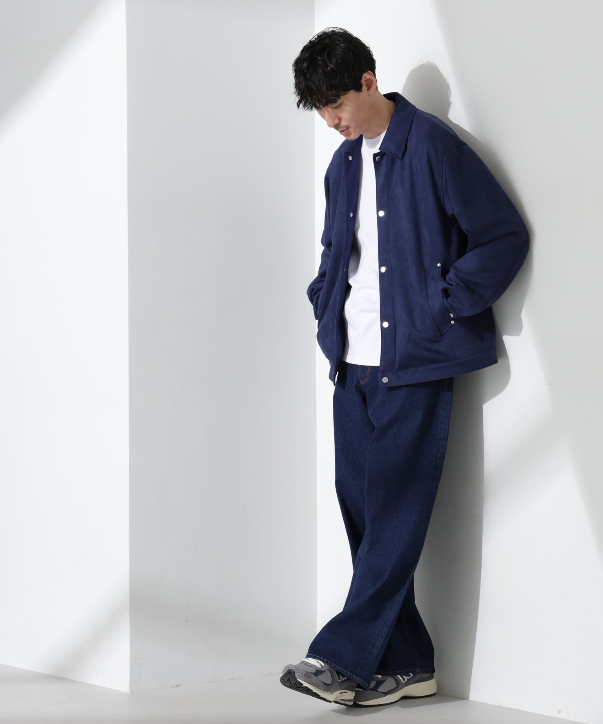 nano･universe「フェイクスエードシャツブルゾン」|ブルゾン・スタジャン|