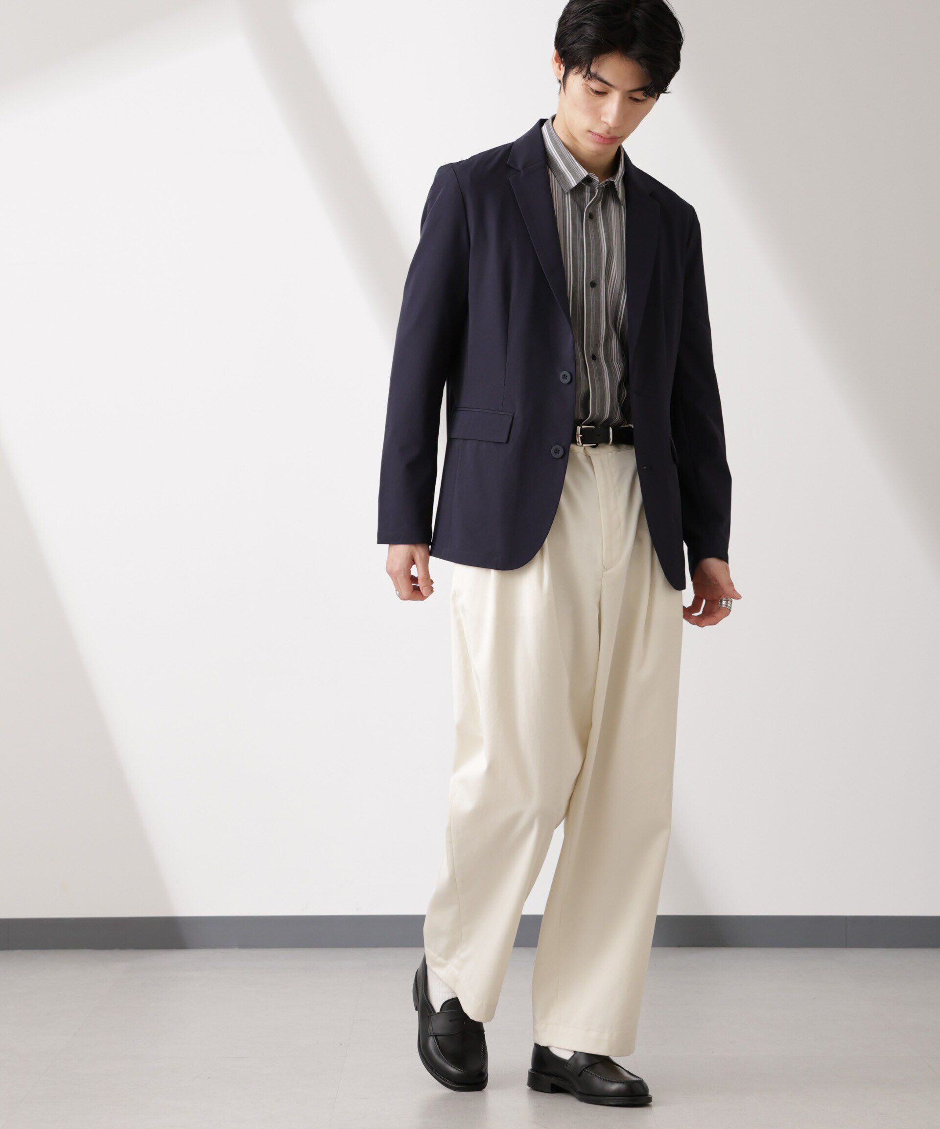 nano･universe「ライトウェイトストレッチ ジャケット(セットアップ可)」|テーラードジャケット|