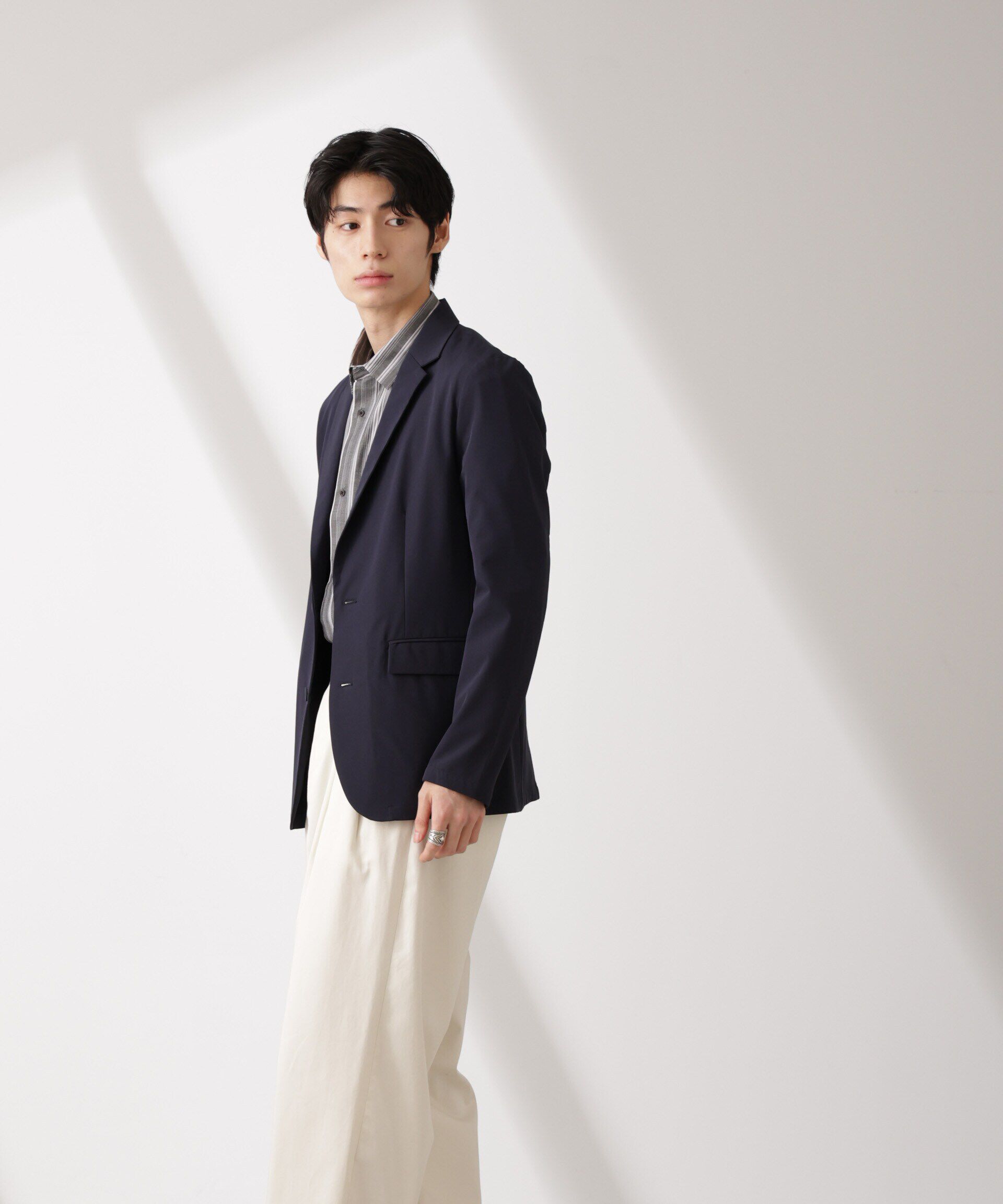 nano･universe「ライトウェイトストレッチ ジャケット(セットアップ可)」|テーラードジャケット|