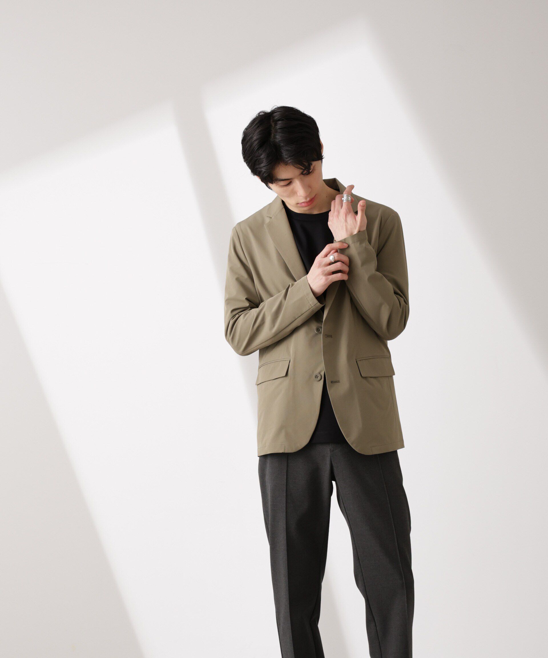 nano･universe「ライトウェイトストレッチ ジャケット(セットアップ可)」|テーラードジャケット|