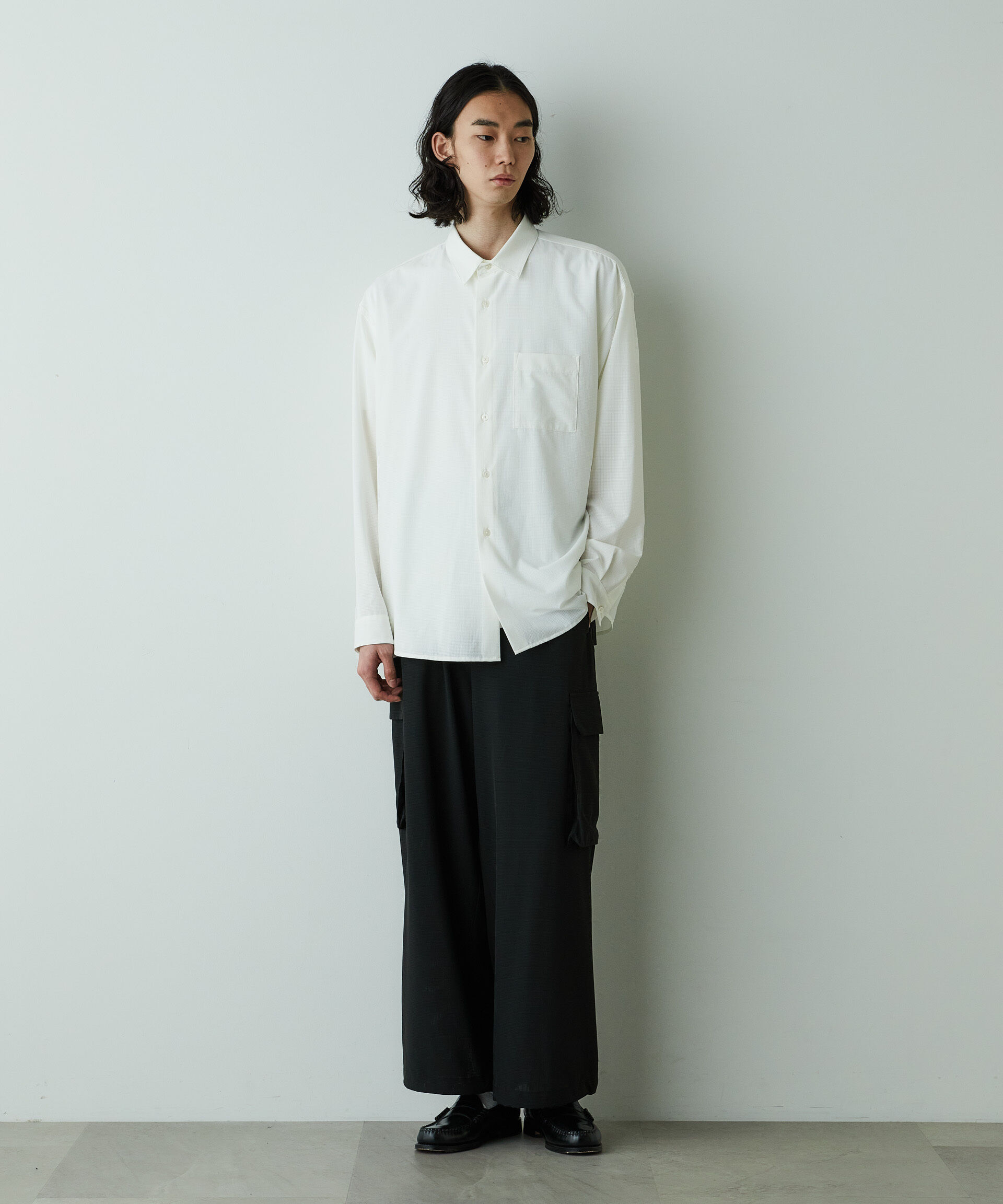 nano･universe「「HOTEL PALACE」オテルパラス アスレチックテックレギュラーカラーシャツ」|シャツ・ブラウス|