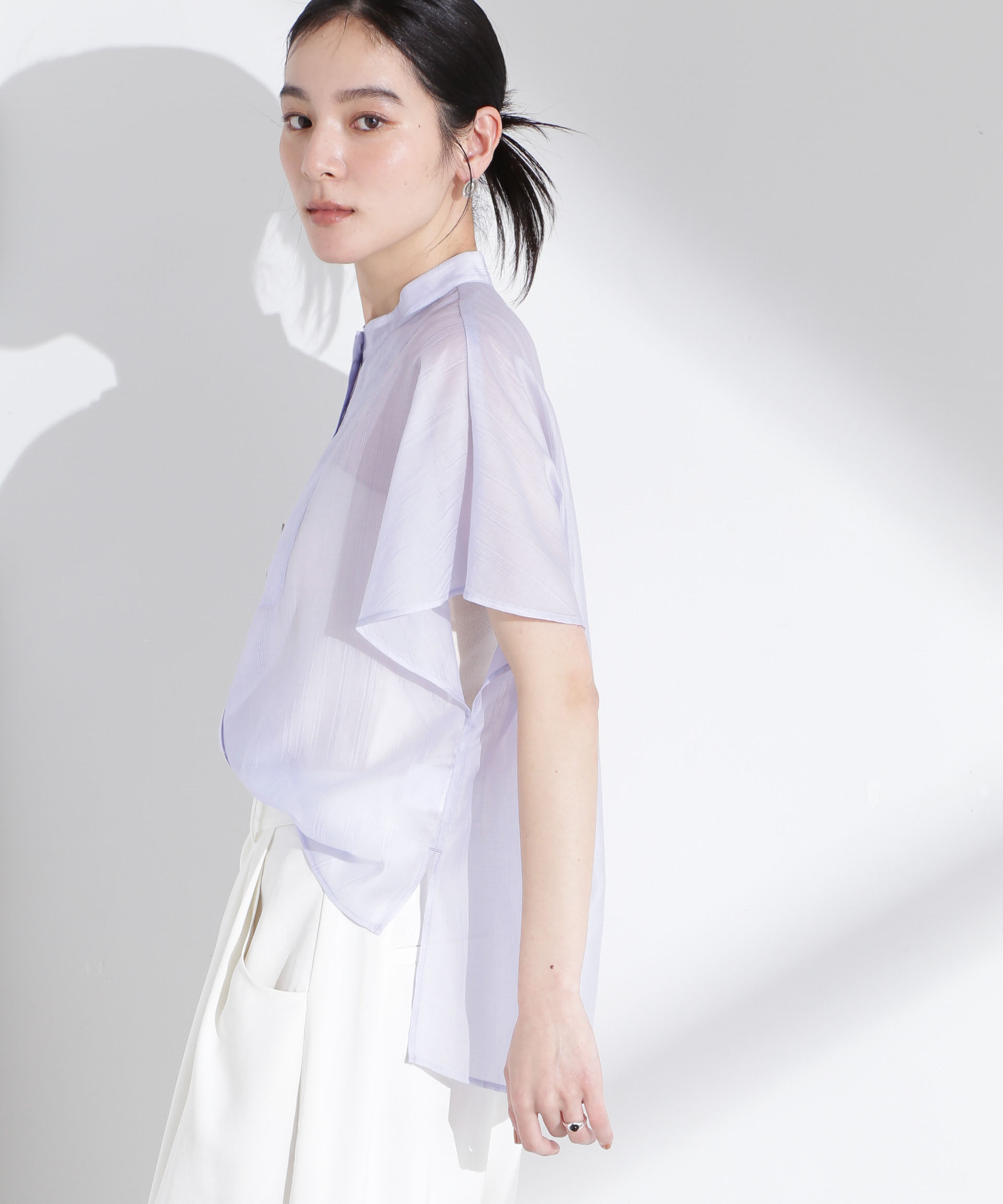 nano･universe「ポンチョデザインシャツ」|シャツ・ブラウス|