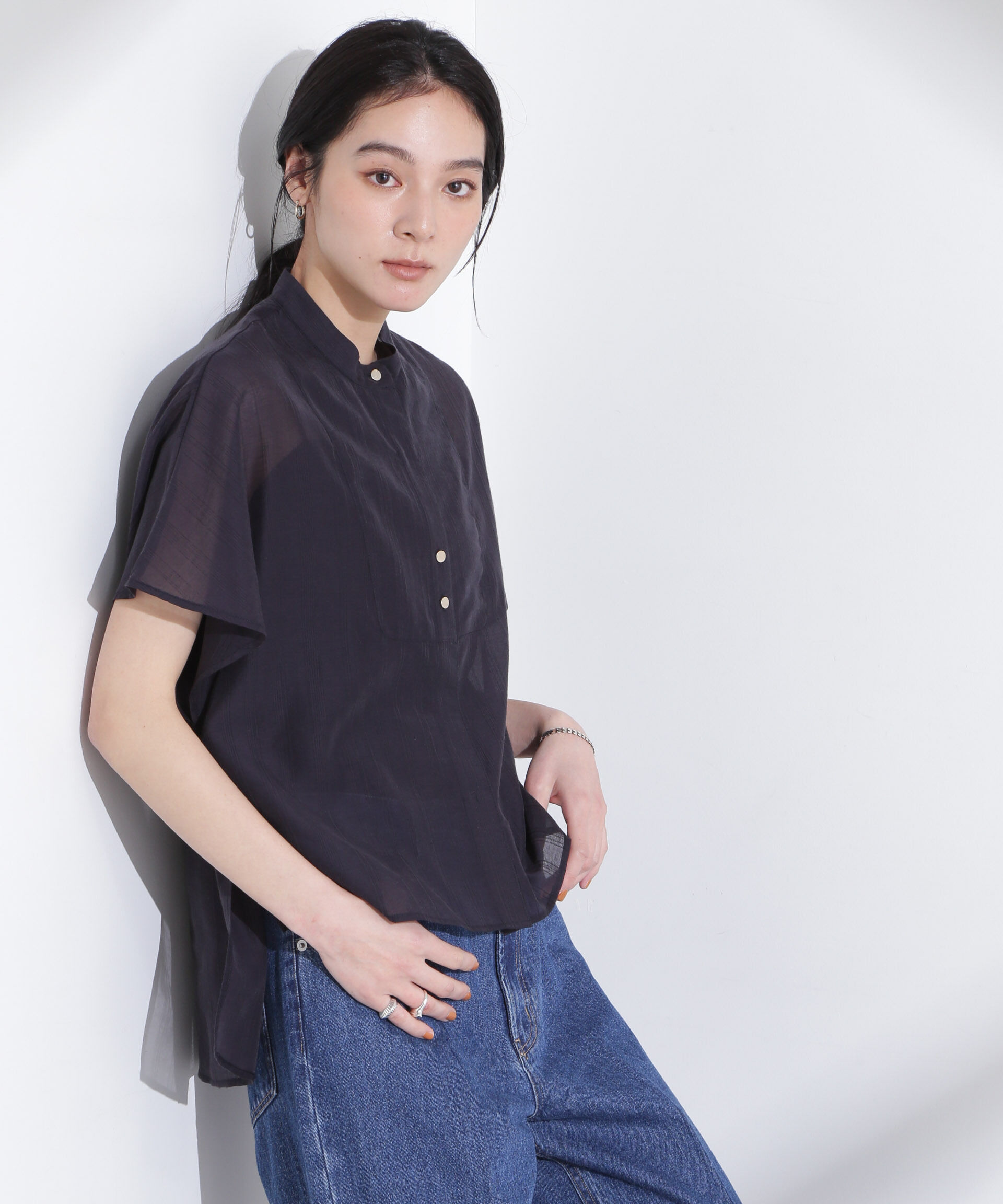 nano･universe「ポンチョデザインシャツ」|シャツ・ブラウス|