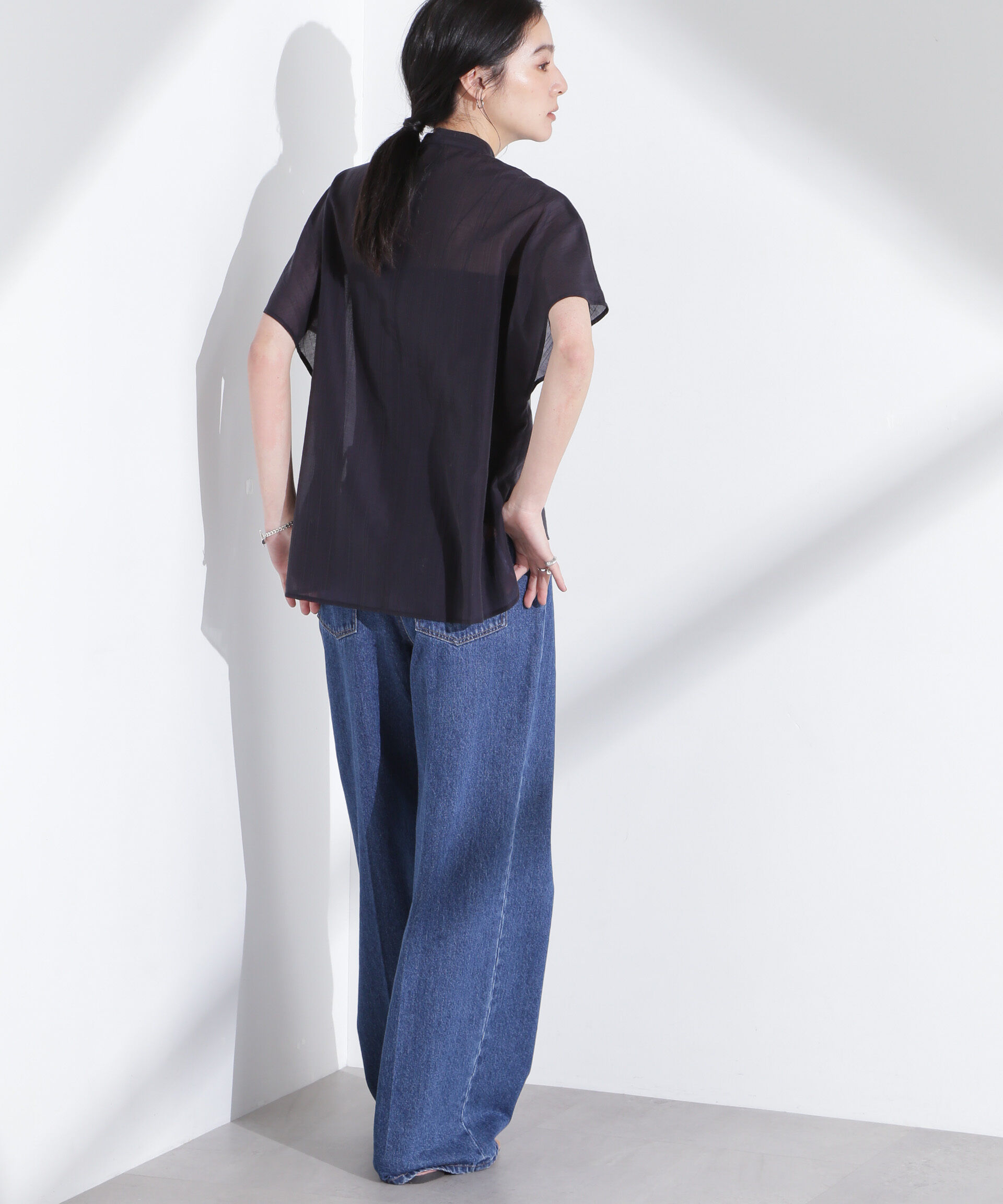 nano･universe「ポンチョデザインシャツ」|シャツ・ブラウス|