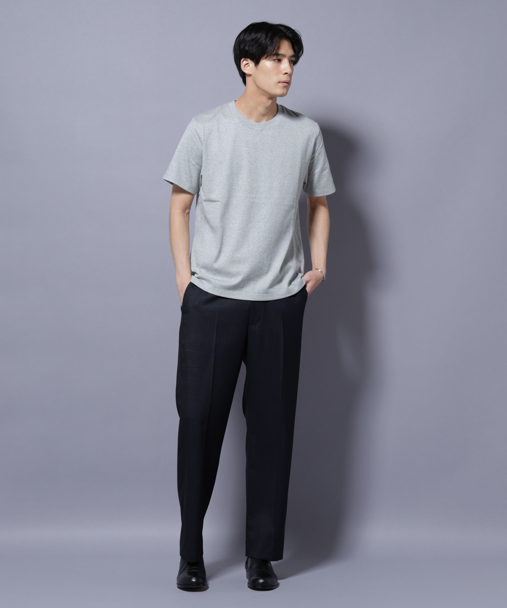 nano･universe「Anti Soaked(R) 汗染み防止 クルーネック レギュラーシルエットTシャツ」|Tシャツ・カットソー|