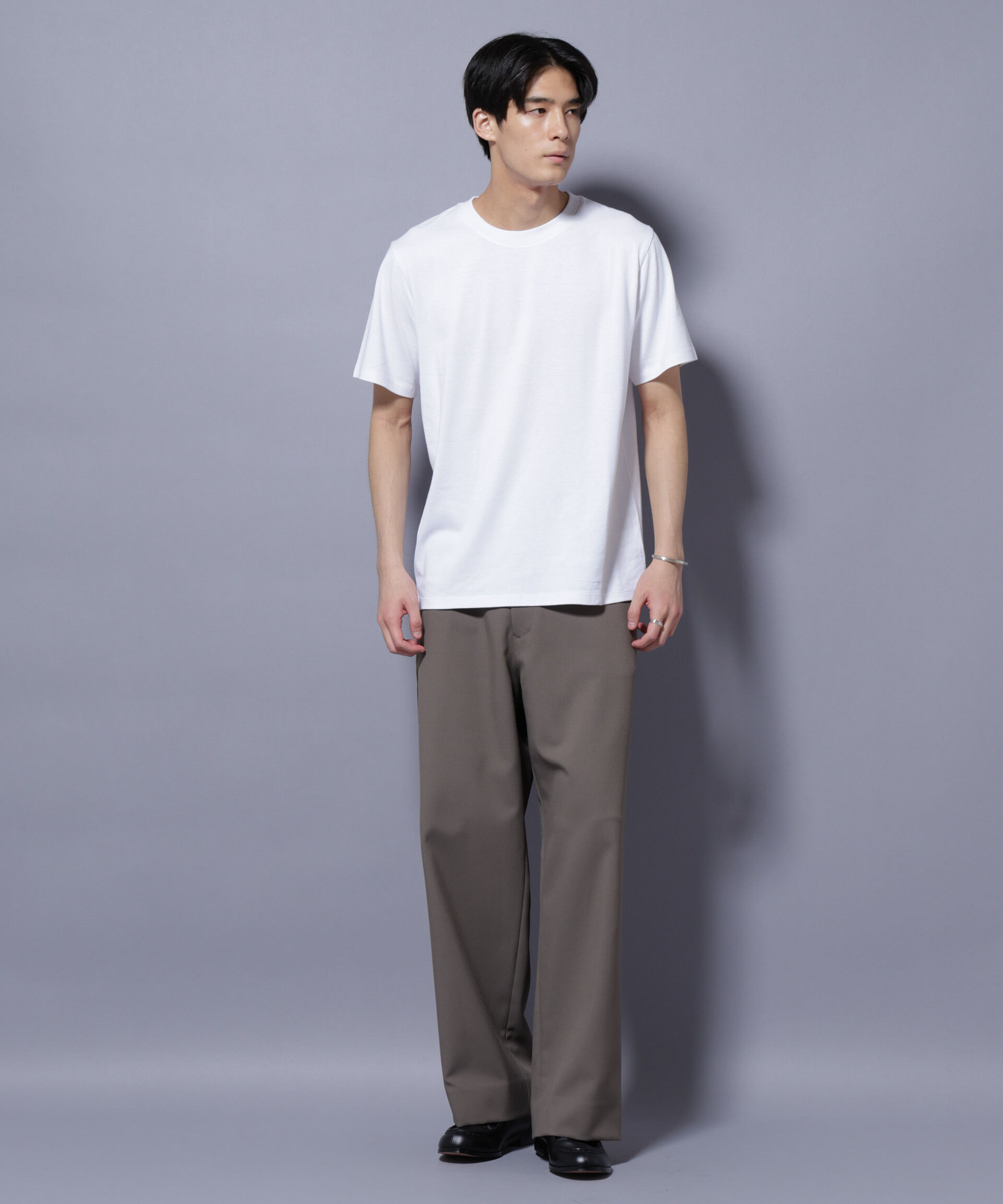 nano･universe「Anti Soaked(R) 汗染み防止 クルーネック レギュラーシルエットTシャツ」|Tシャツ・カットソー|