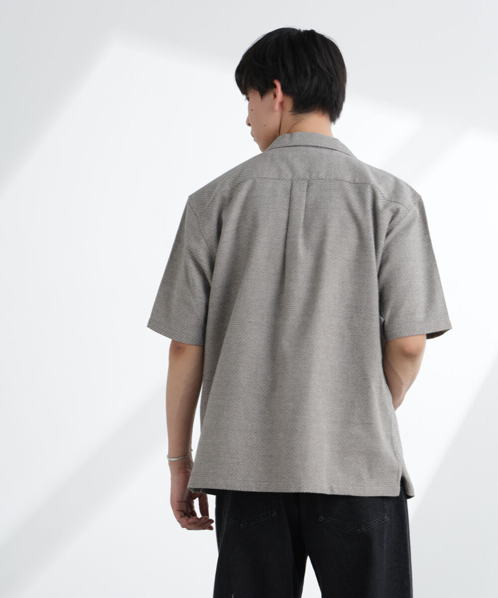 nano･universe「コットンリネン交織開襟シャツ 半袖」|シャツ・ブラウス|
