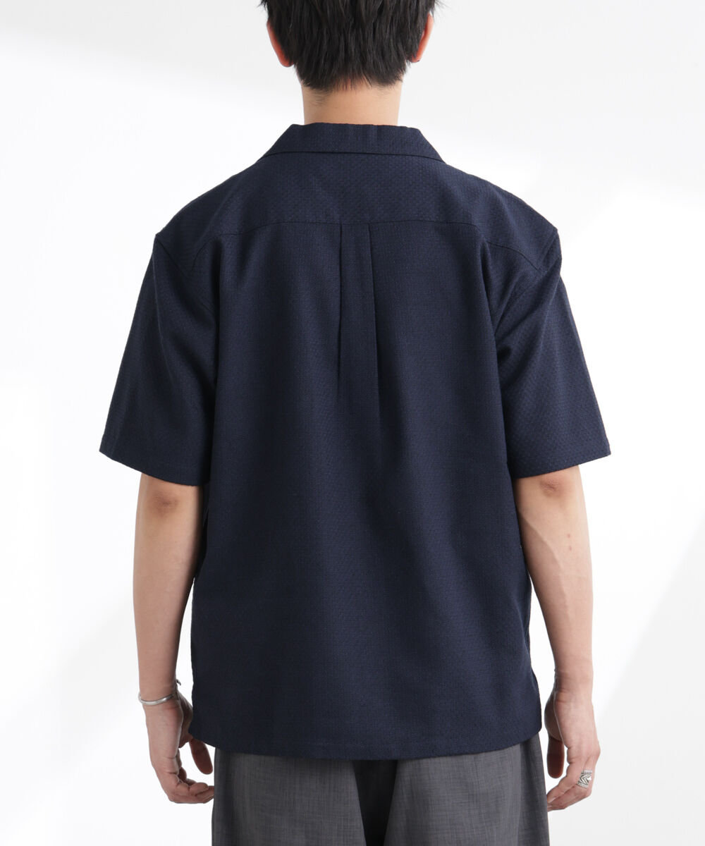 nano･universe「コットンリネン交織開襟シャツ 半袖」|シャツ・ブラウス|