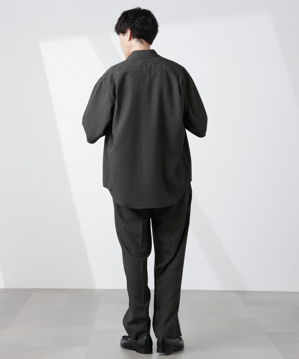 nano･universe「テックリネンシャツ 半袖」|シャツ・ブラウス|