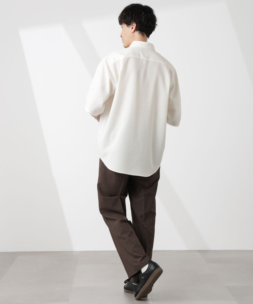 nano･universe「テックリネンシャツ 半袖」|シャツ・ブラウス|