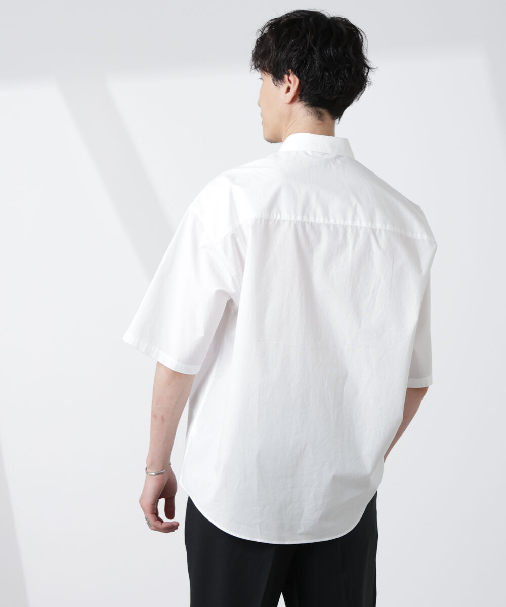 nano･universe「「大人のワイドシャツ」レギュラーカラー 半袖」|シャツ・ブラウス|