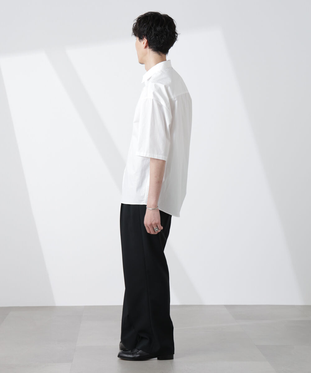 nano･universe「「大人のワイドシャツ」レギュラーカラー 半袖」|シャツ・ブラウス|