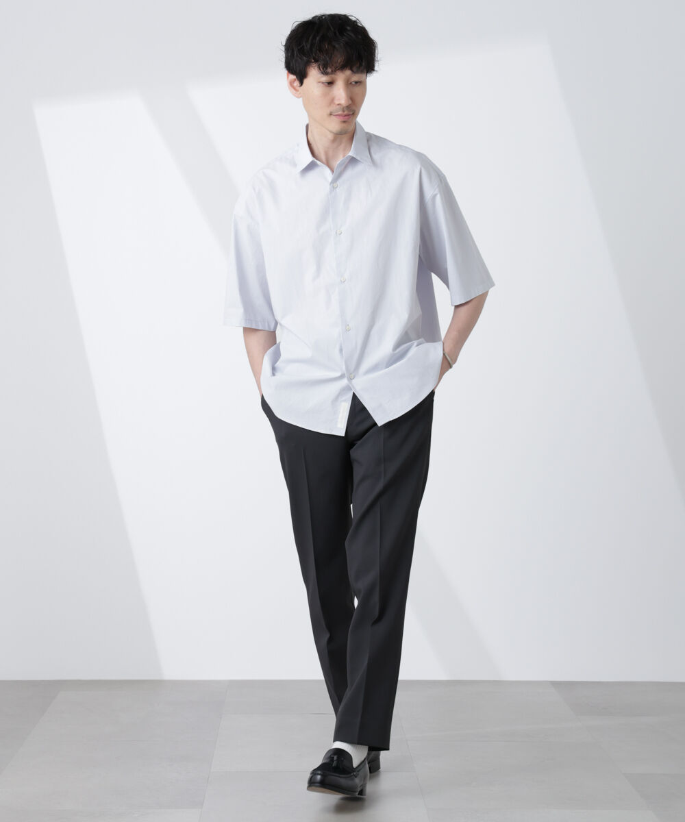 nano･universe「「大人のワイドシャツ」レギュラーカラー 半袖」|シャツ・ブラウス|