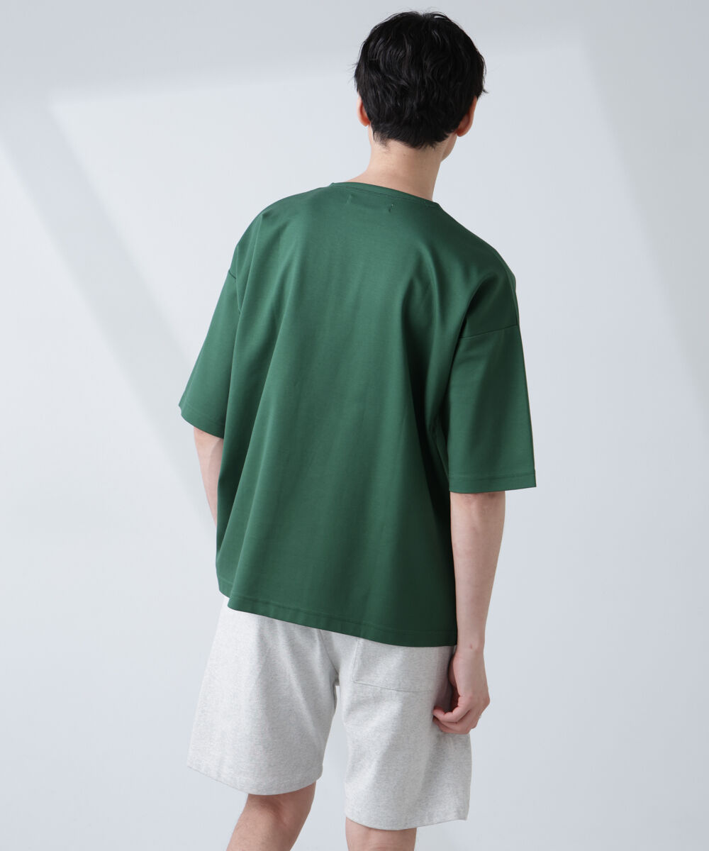 nano･universe「「NJ/CLUB」モクロディ ボートネック ビッグＴシャツ」|Tシャツ・カットソー|