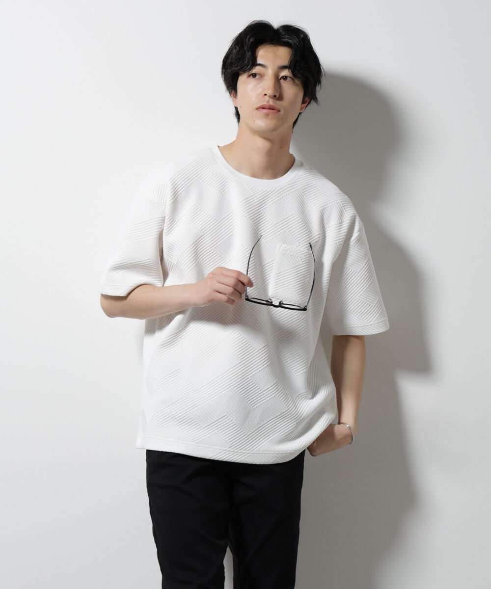 nano･universe「フクレジャガードポケットTシャツ」|Tシャツ・カットソー|ホワイト
