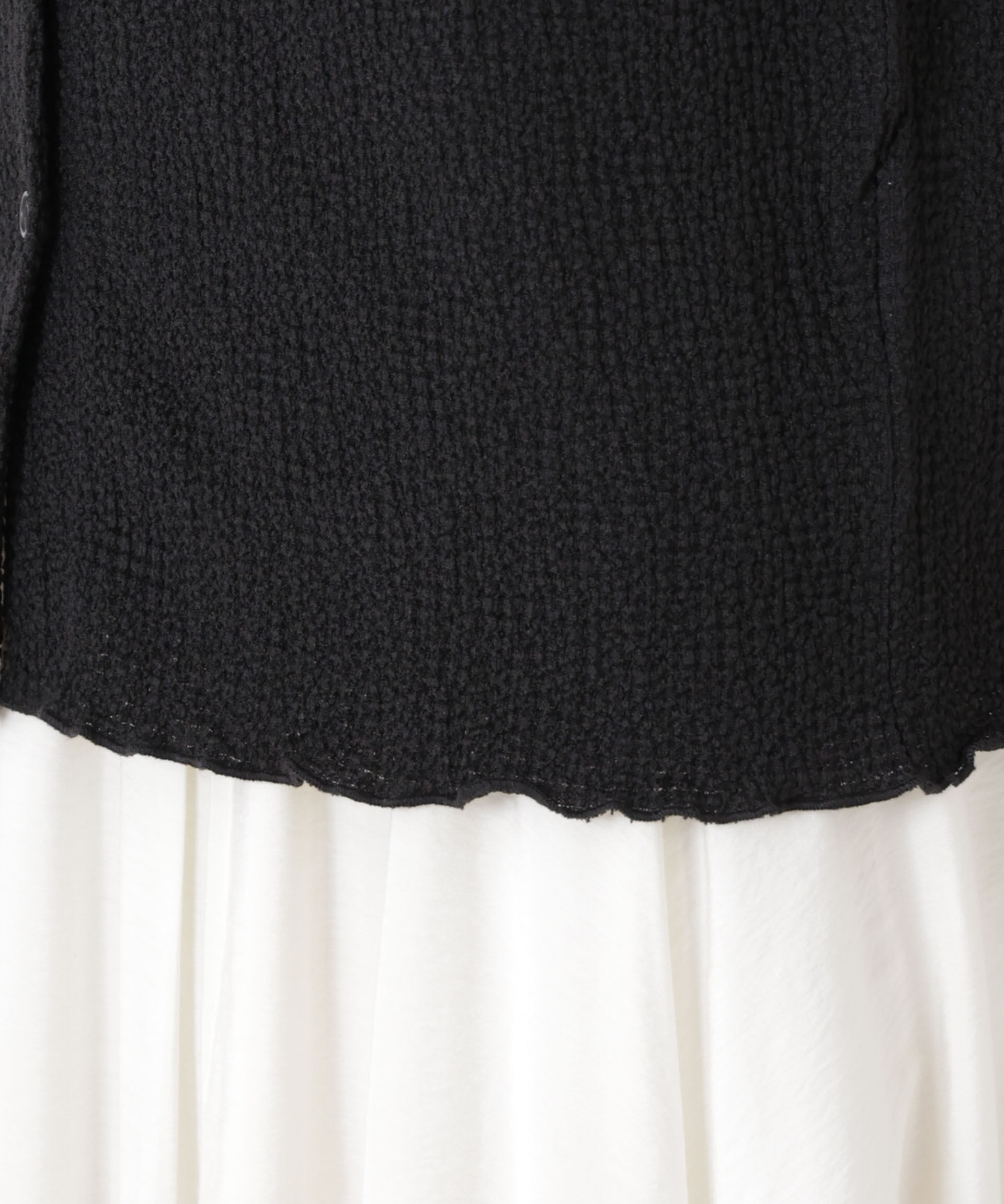 nano･universe「衿付カットジャガードメロートップス」|Tシャツ・カットソー|