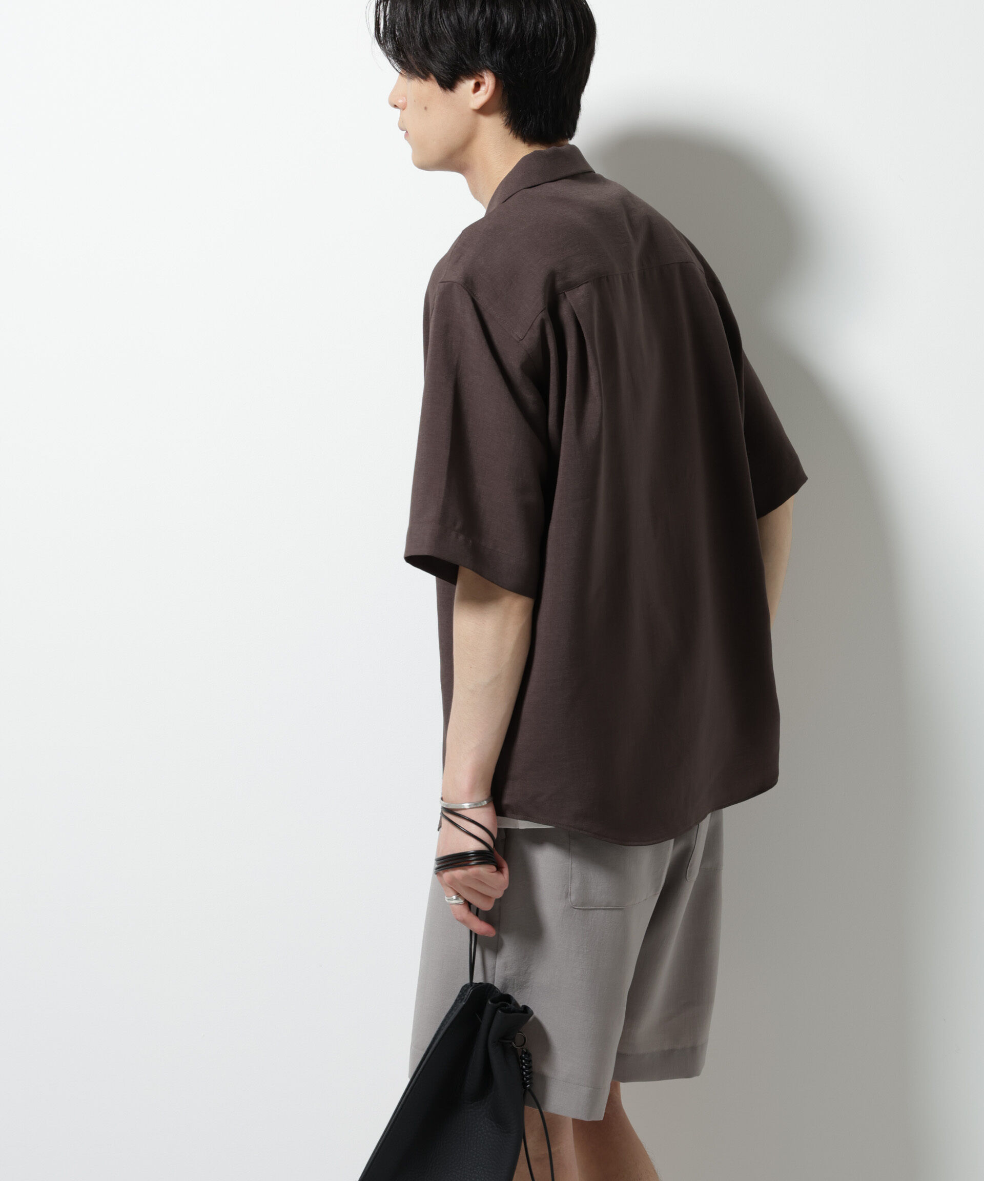 nano･universe「メランジドライオープンカラーシャツ（セットアップ可）」|シャツ・ブラウス|