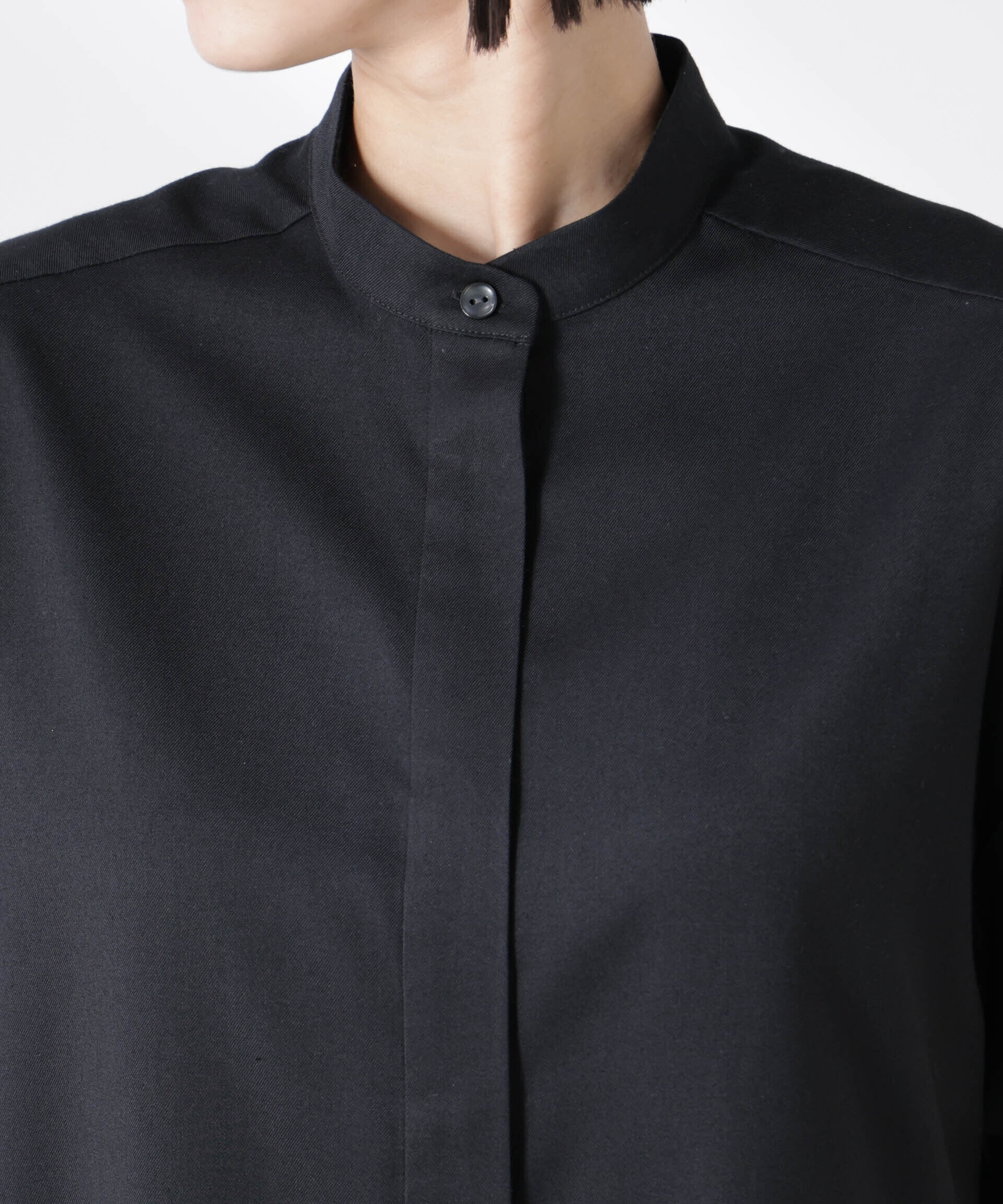 nano･universe「バンドカラーノースリーブシャツ(セットアップ可)」|シャツ・ブラウス|