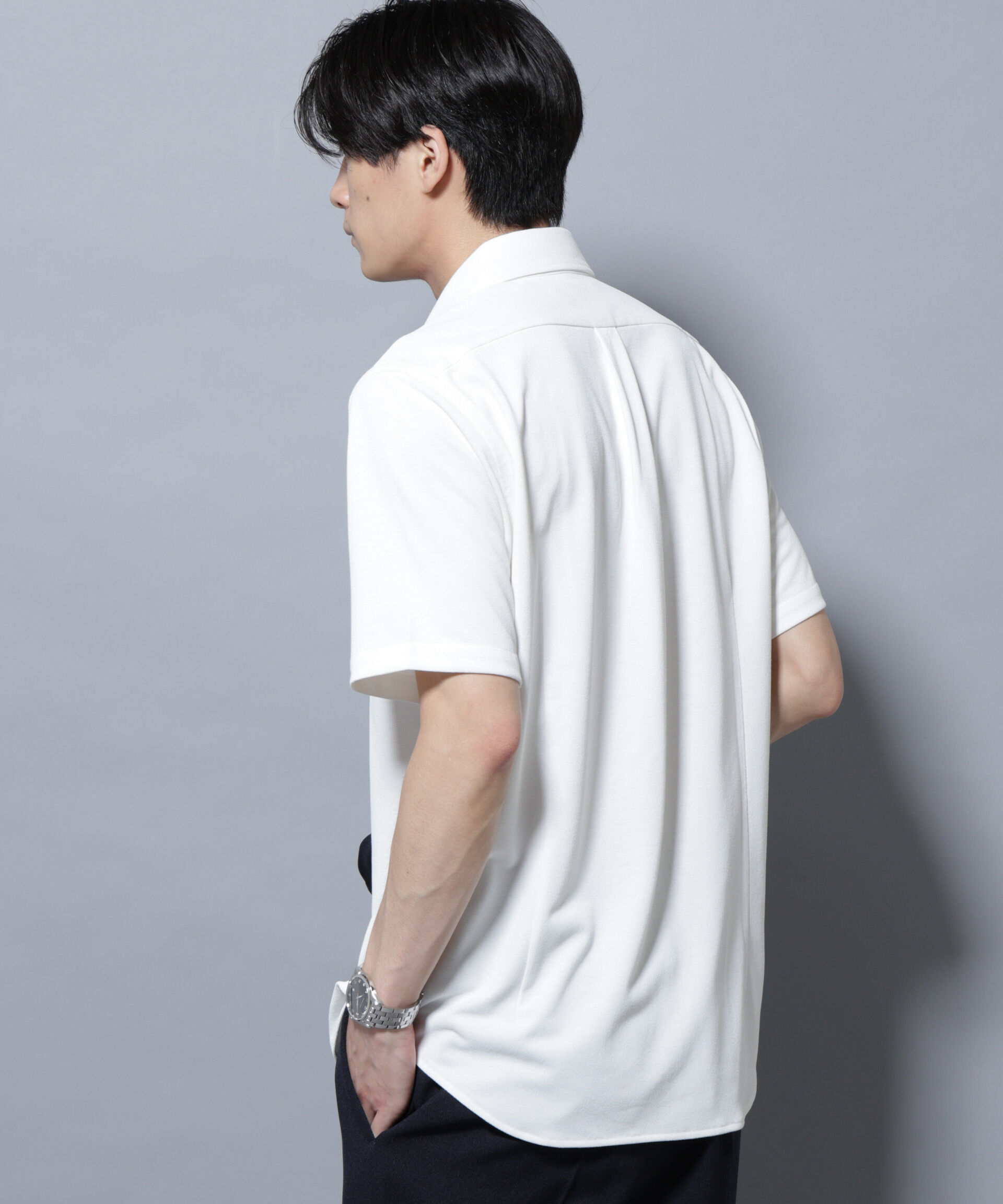 nano･universe「「N SHIRTS」 AERO FREEZE 鹿の子シャツ」|シャツ・ブラウス|