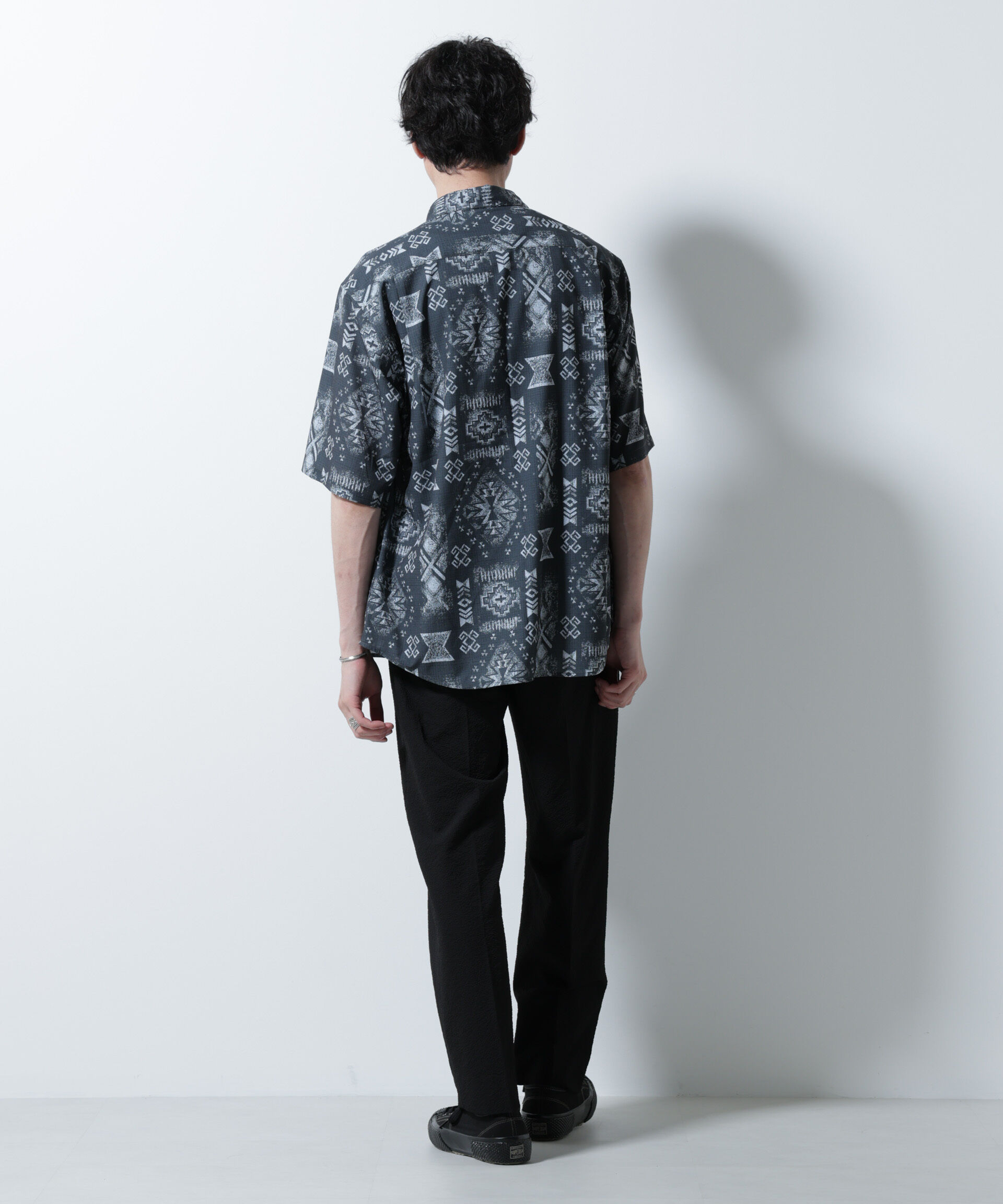 nano･universe「デジタルプリントシャツ 半袖」|シャツ・ブラウス|