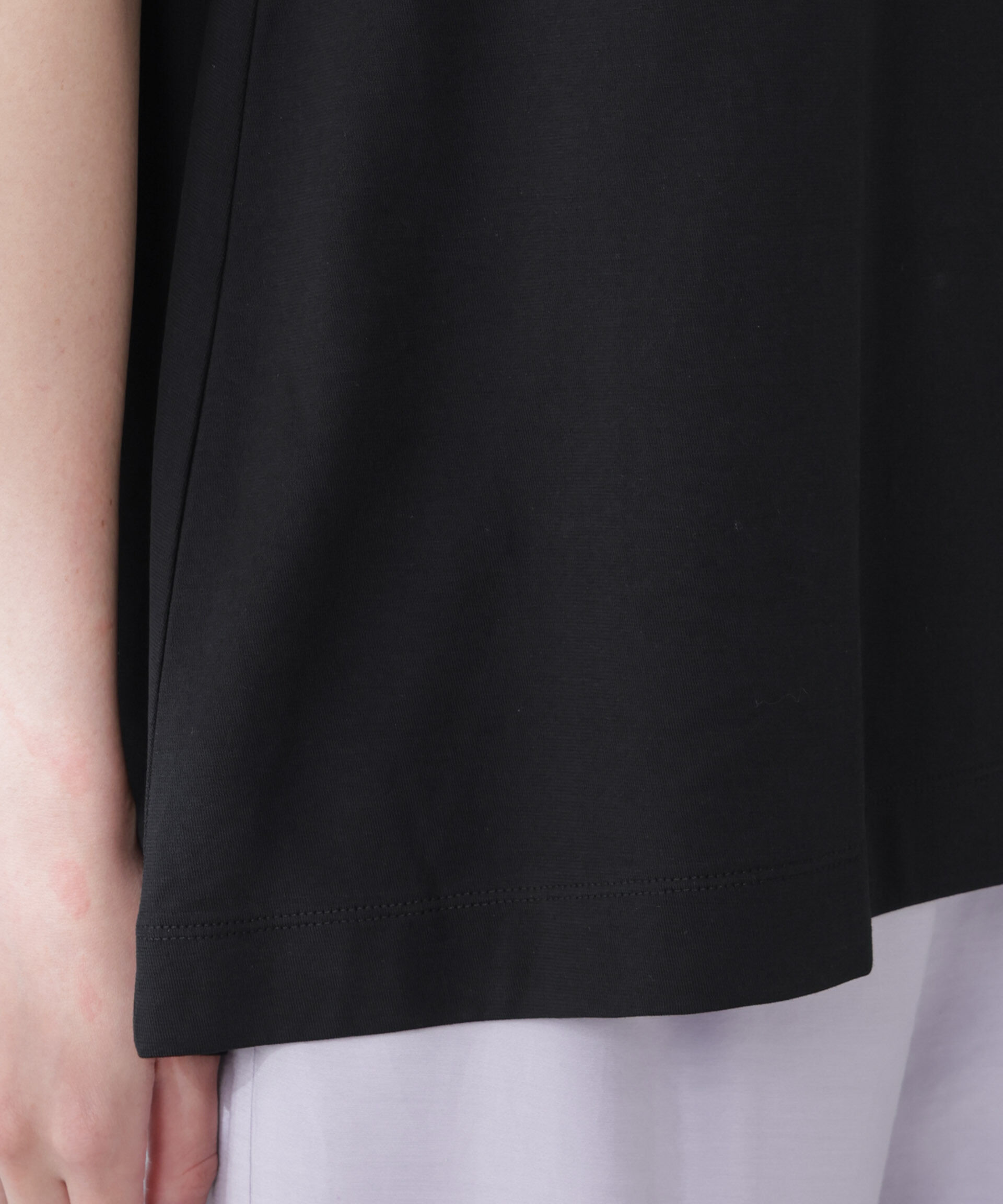 nano･universe「NANOFINE強撚コットンノースリーブトップス」|Tシャツ・カットソー|