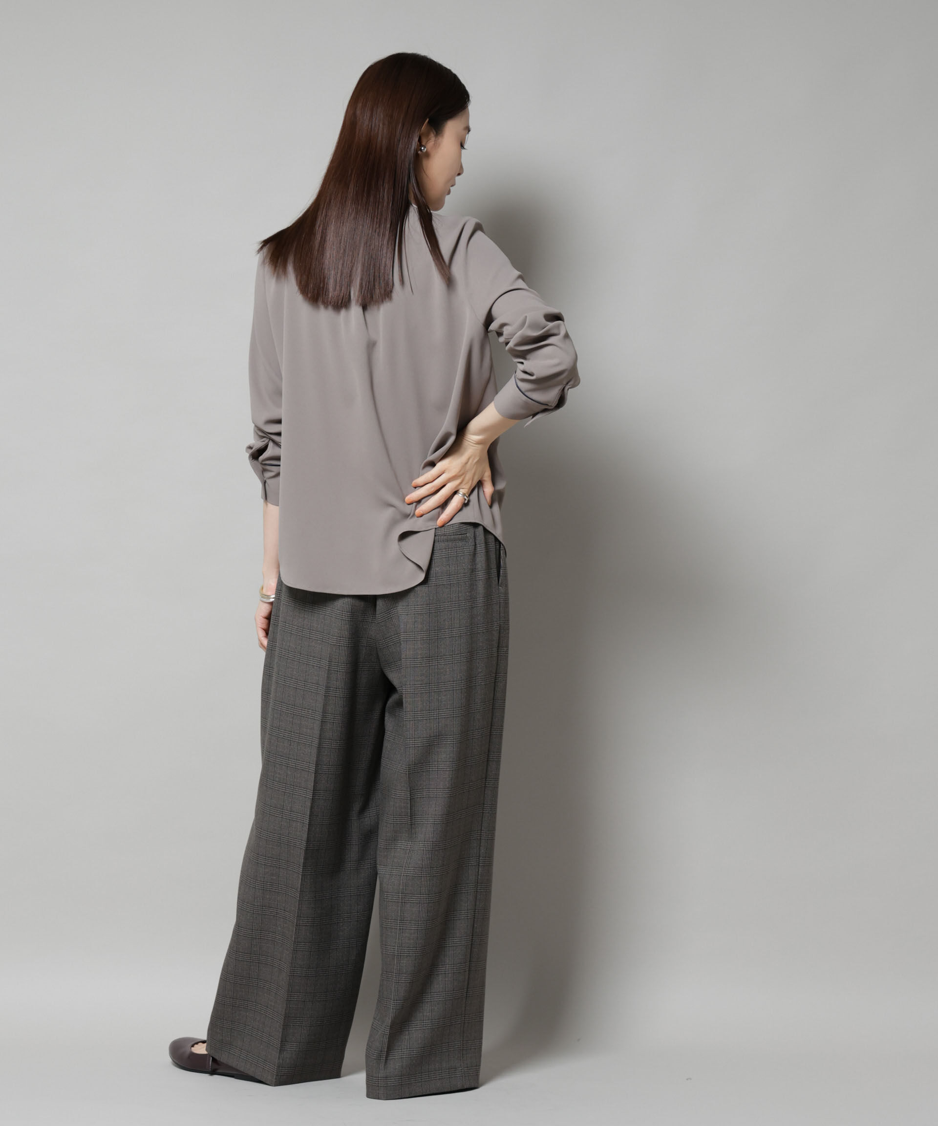 nano･universe「スタンドバイカラータックブラウス」|シャツ・ブラウス|