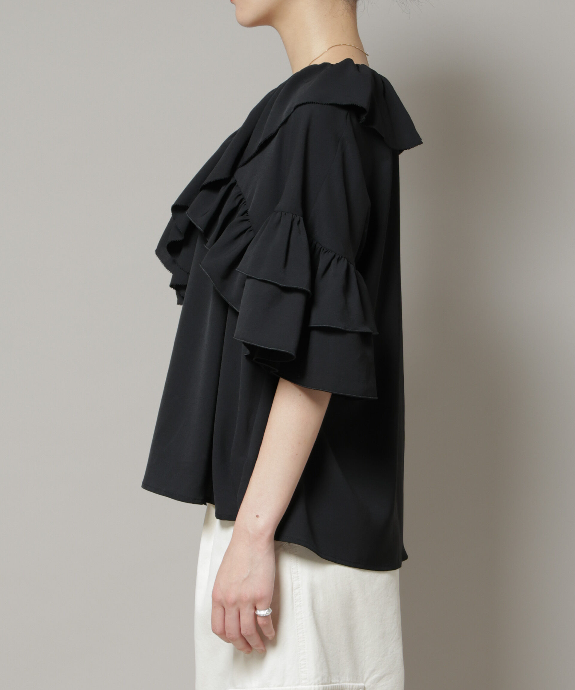 nano･universe「ピコフリルフレアブラウス」|シャツ・ブラウス|