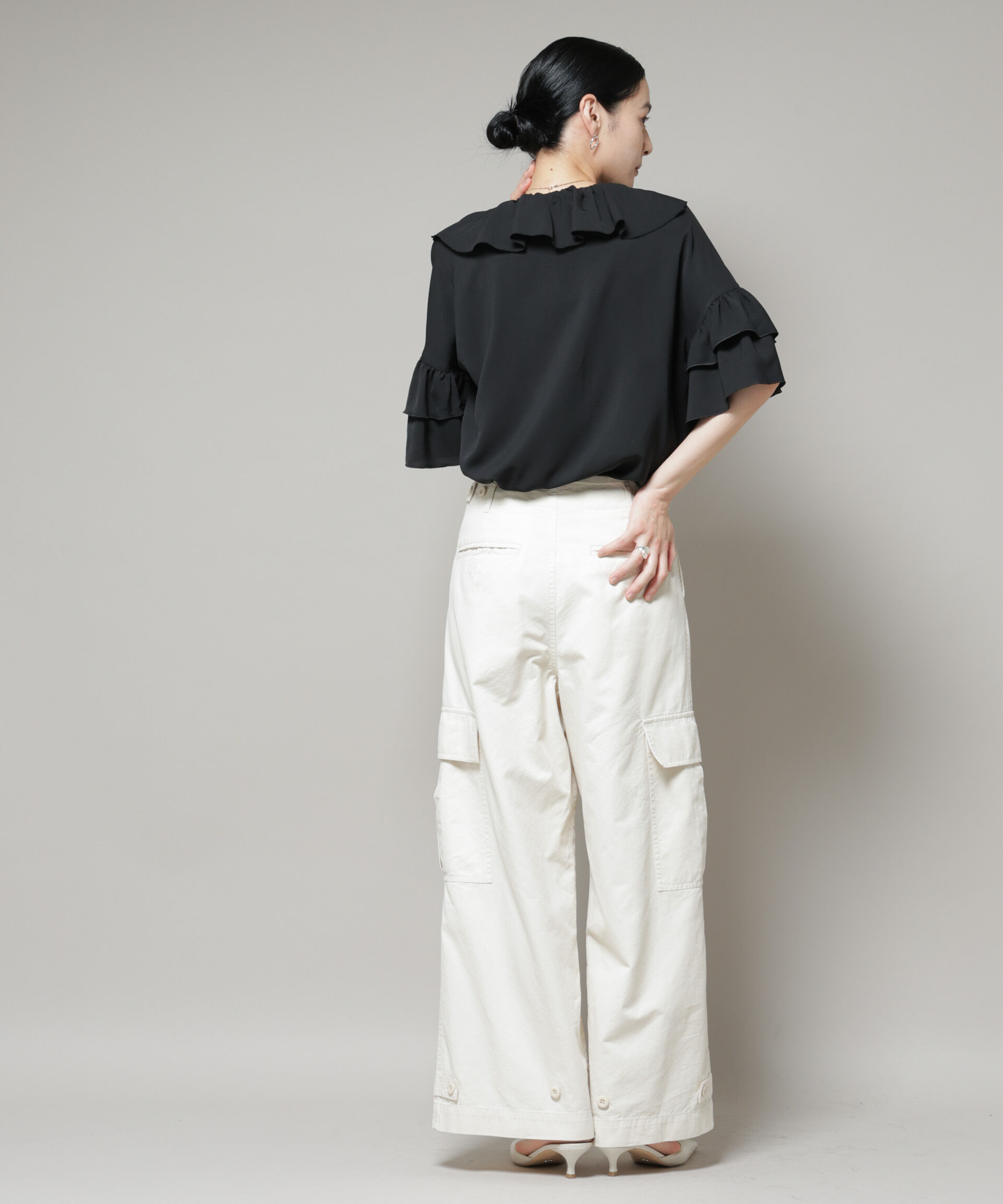 nano･universe「ピコフリルフレアブラウス」|シャツ・ブラウス|