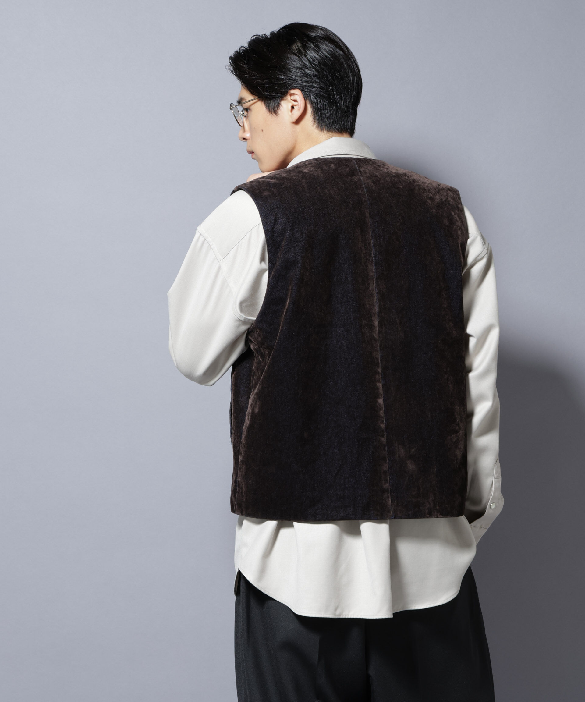 nano･universe「フロッキーデニム  ZIPベスト 」|ダウンベスト・ベスト|