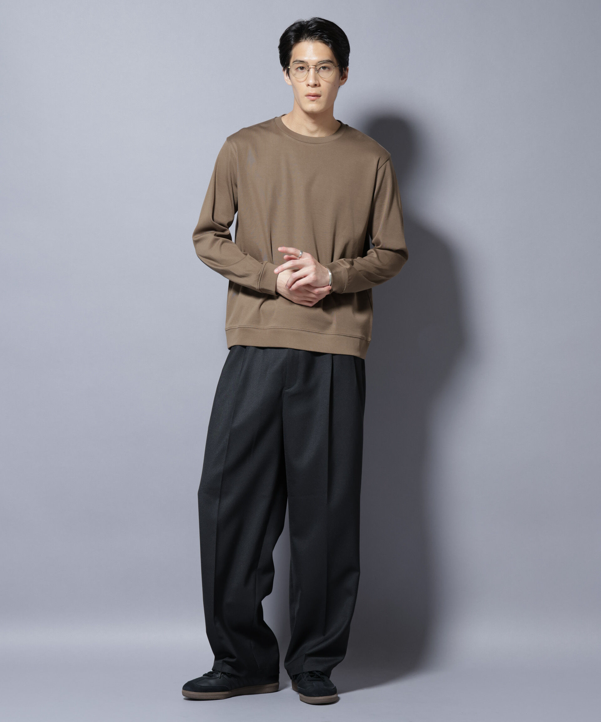 nano･universe「「FORMAL JERSEY」 クルーネックカットソー長袖」|Tシャツ・カットソー|