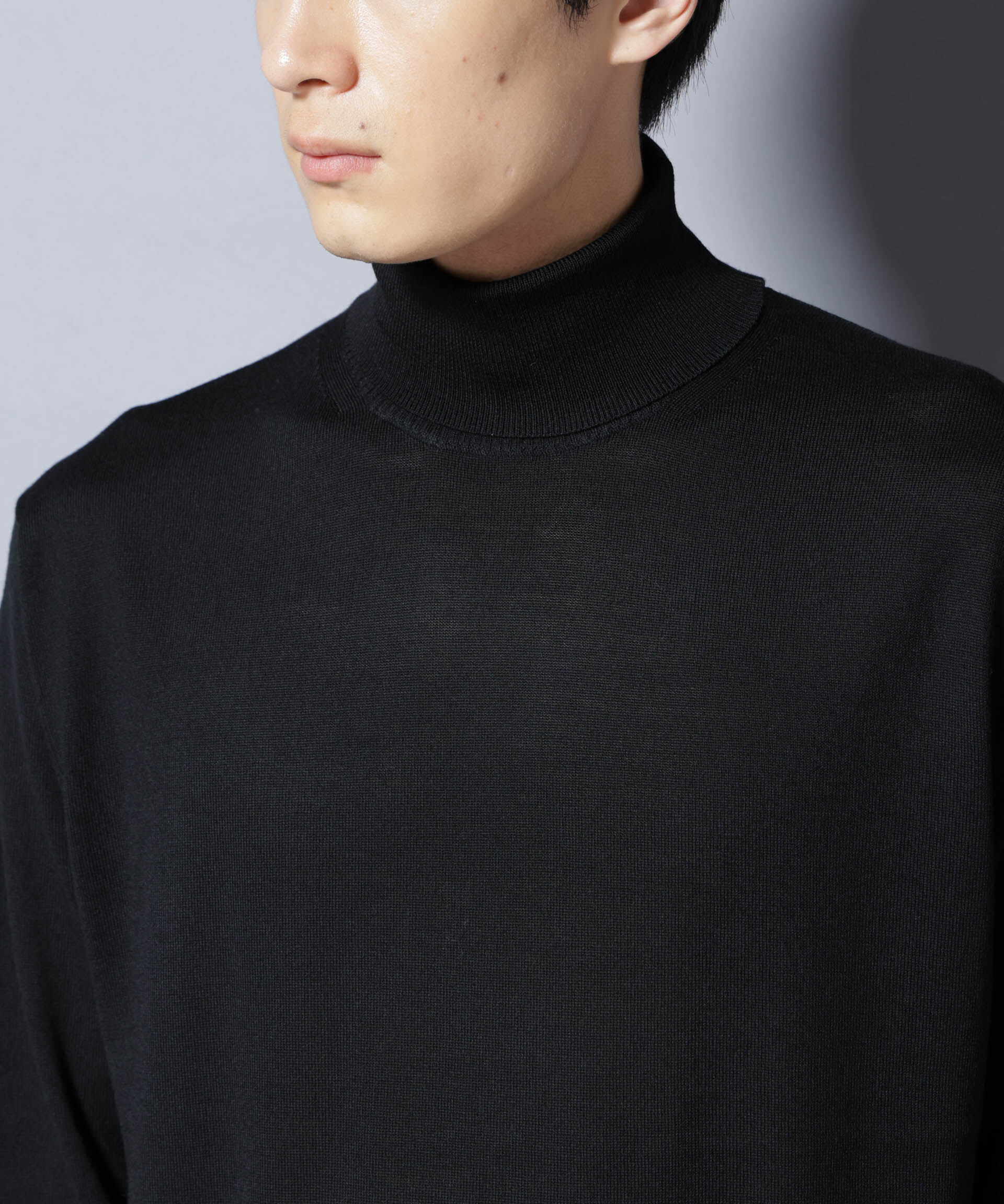 nano･universe「「毛玉レスニット」ファインゲージタートルネック」|ニット・セーター|